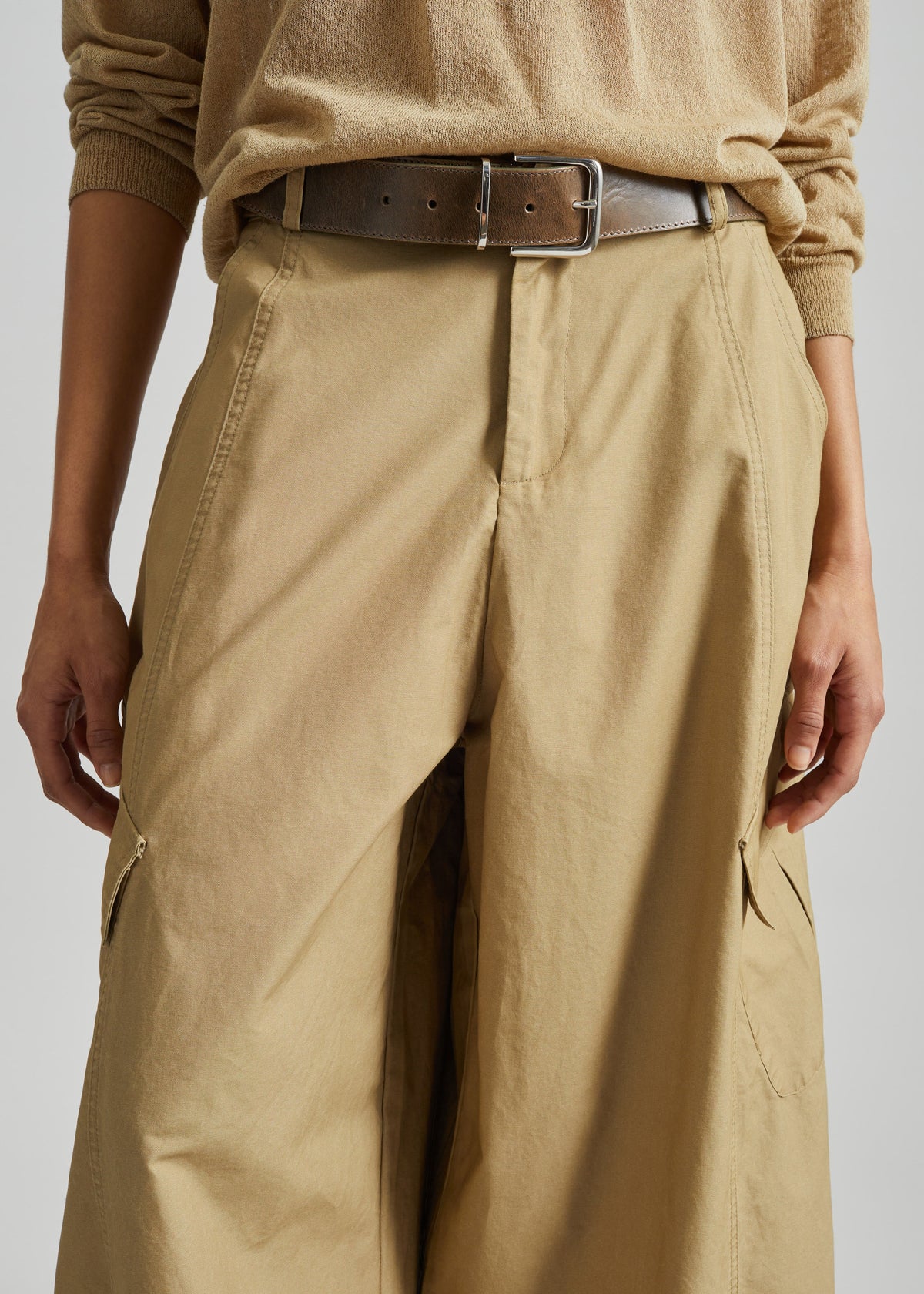 Baixa Barrel Cargo Pants - Beige β view 3 of 8