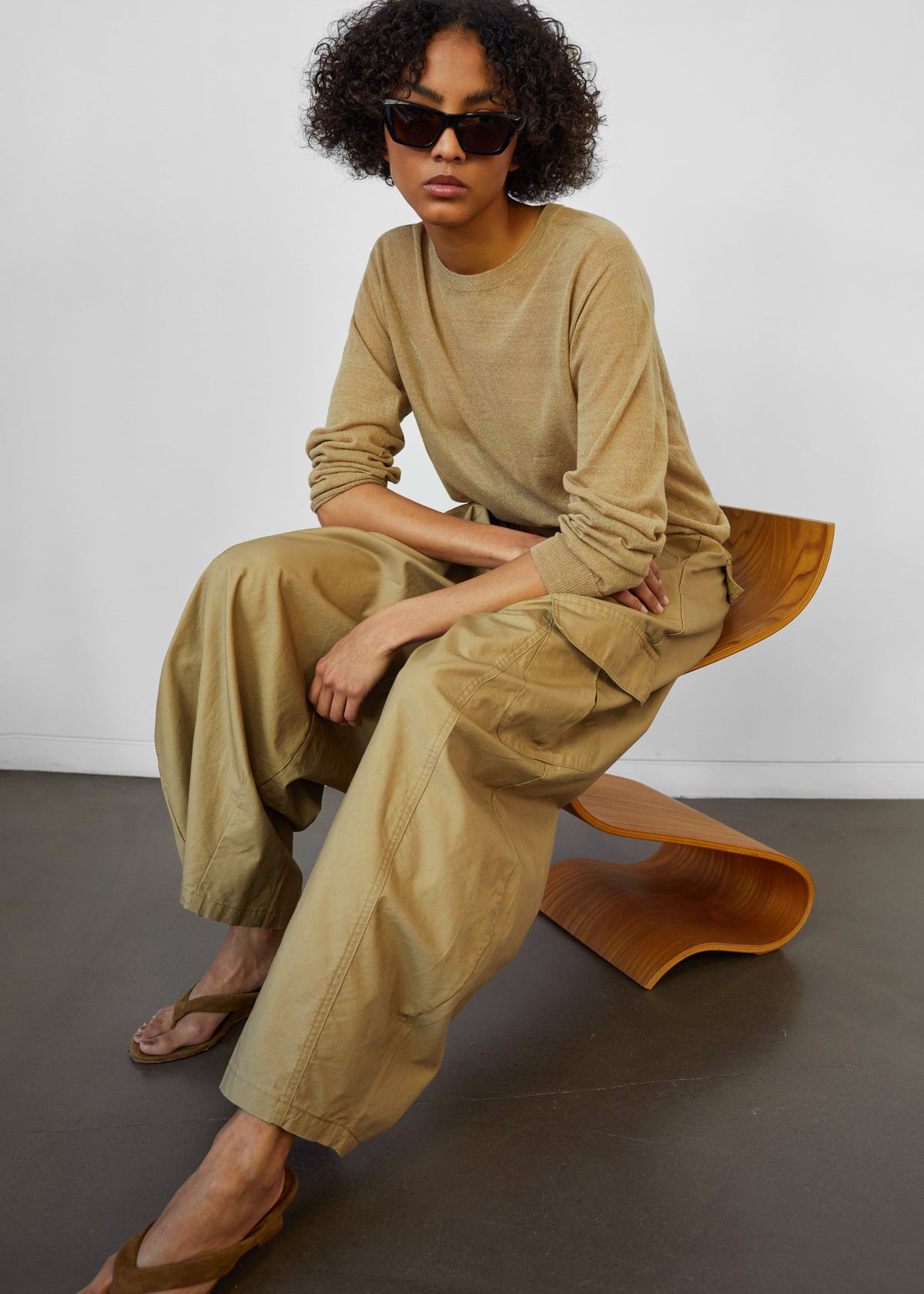 Baixa Barrel Cargo Pants - Beige β view 6 of 8