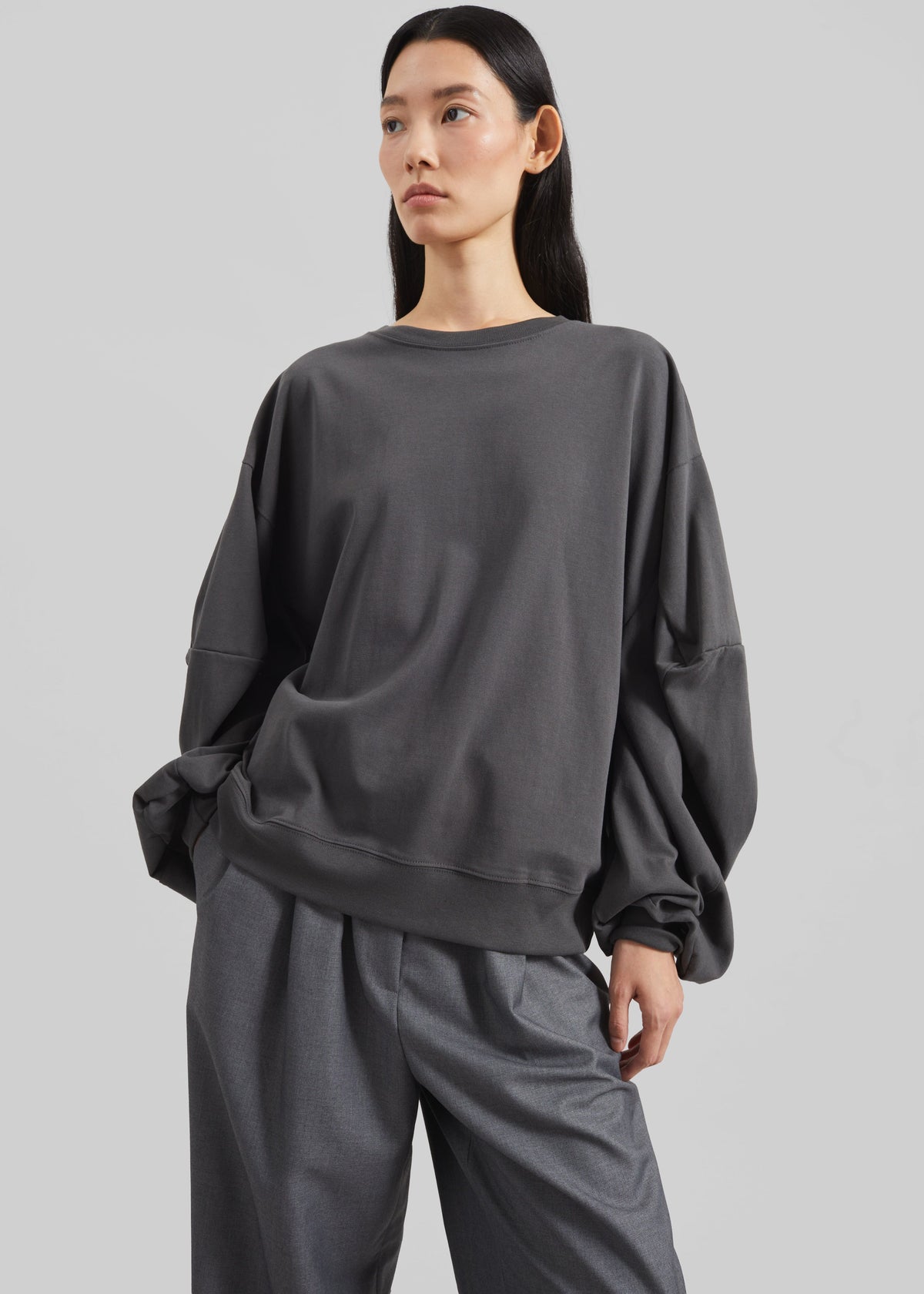 Balve Balloon Sleeve Sweatshirt - Grey β view 3 of 6