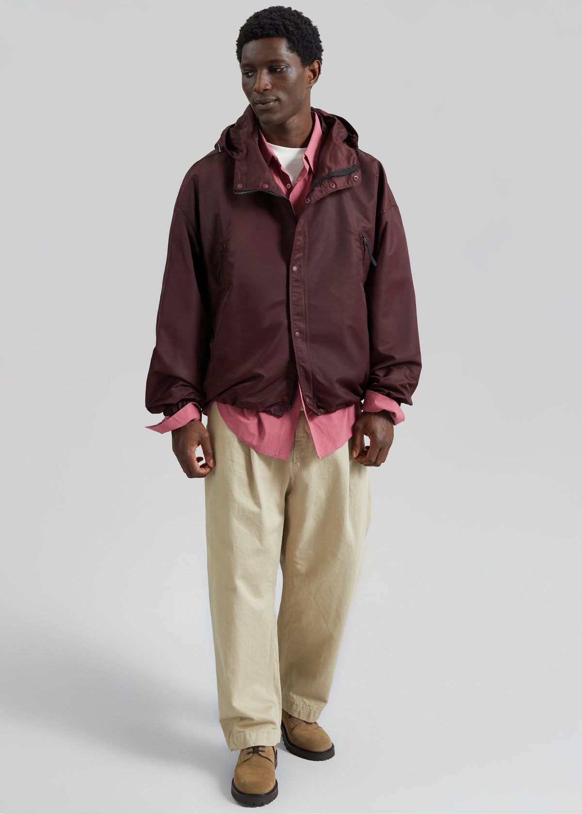 Banbury Windbreaker Jacket - Burgundy β view 1 of 8