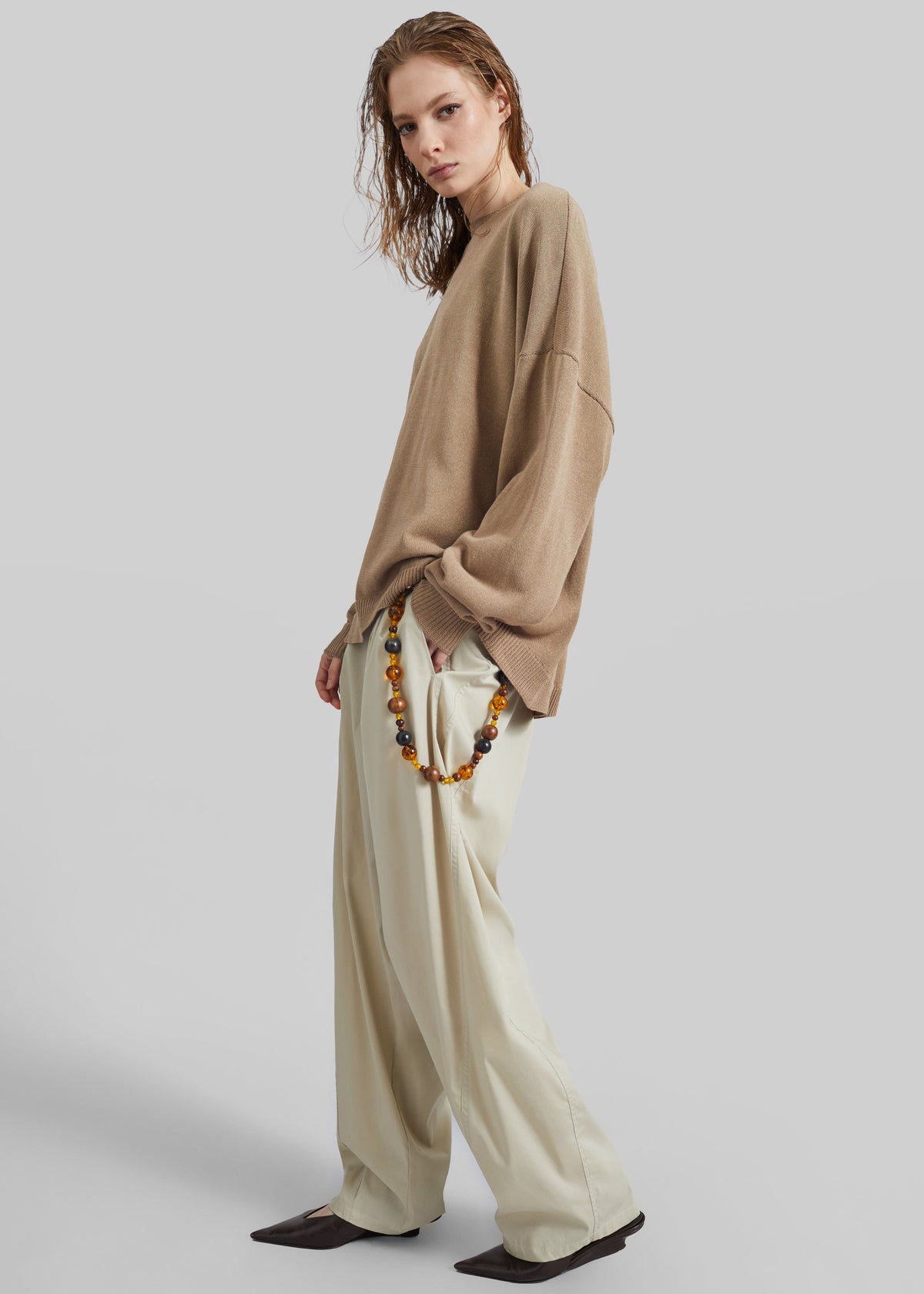 Basel Crew Neck Sweater - Beige β view 3 of 7