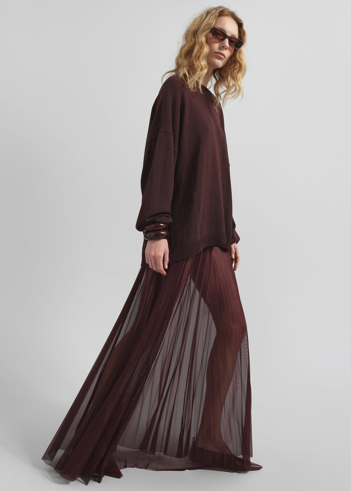 Basel Crew Neck Sweater - Burgundy β view 3 of 8