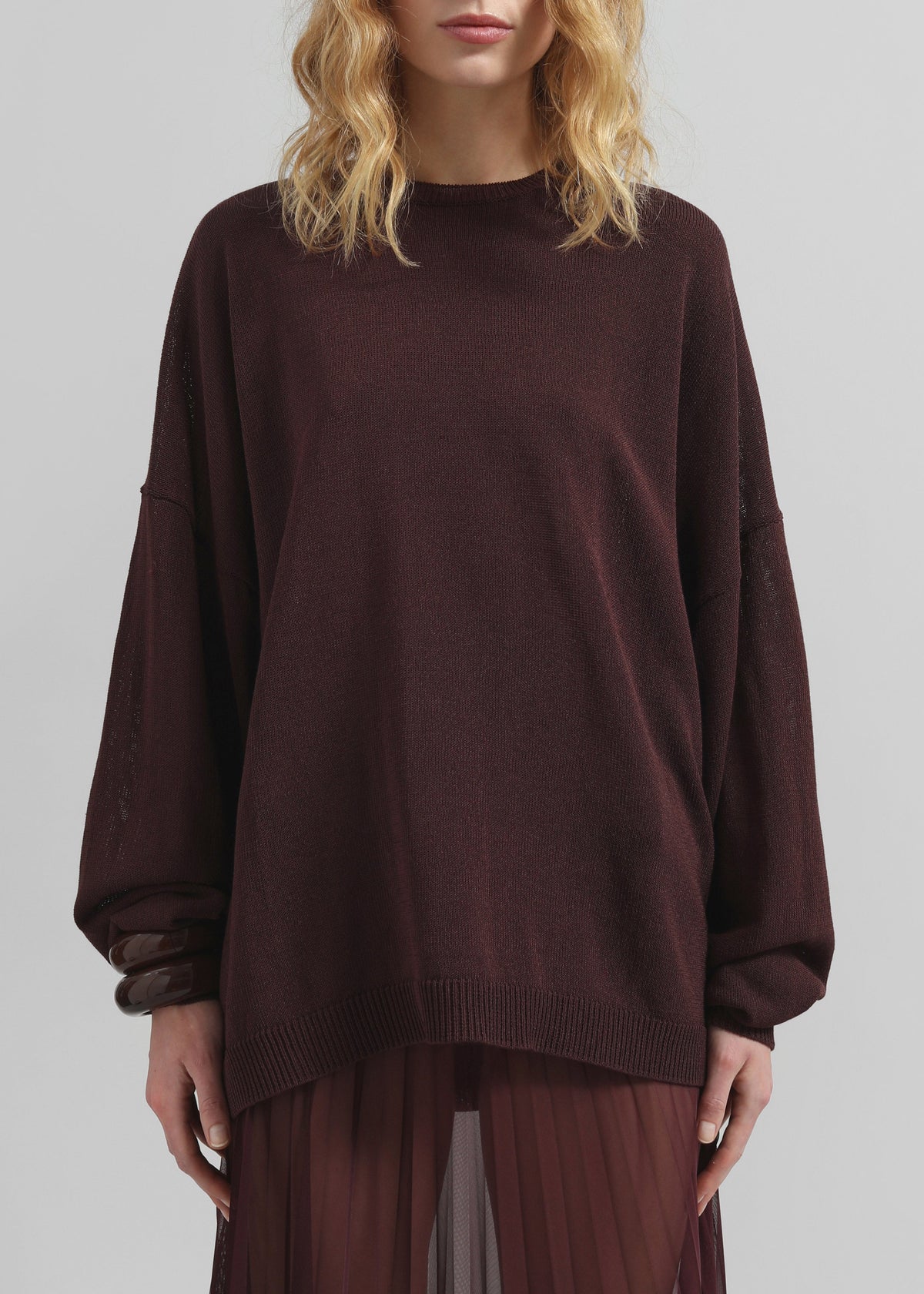 Basel Crew Neck Sweater - Burgundy β view 4 of 8