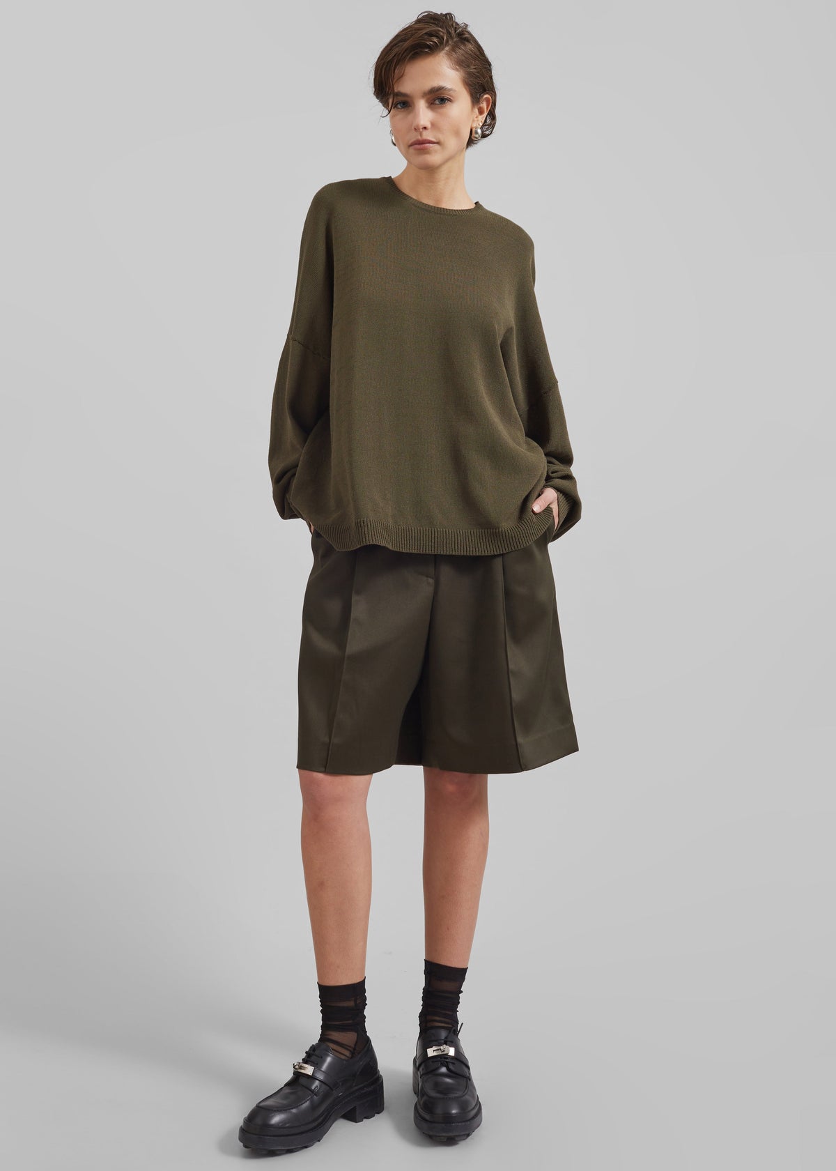 Basel Crew Neck Sweater - Khaki β view 3 of 12