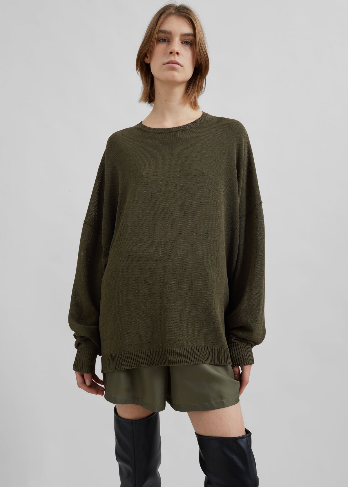 Basel Crew Neck Sweater - Khaki β view 7 of 12
