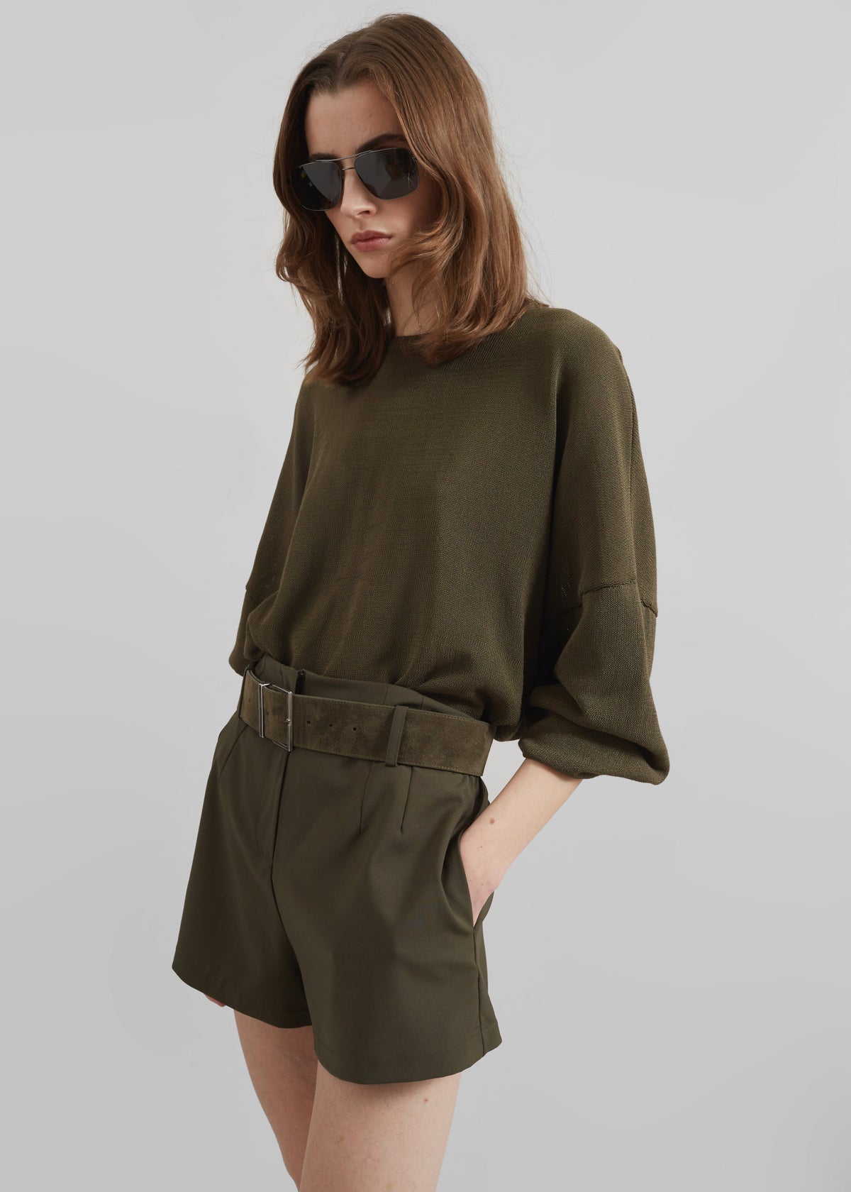 Basel Crew Neck Sweater - Khaki β view 9 of 12