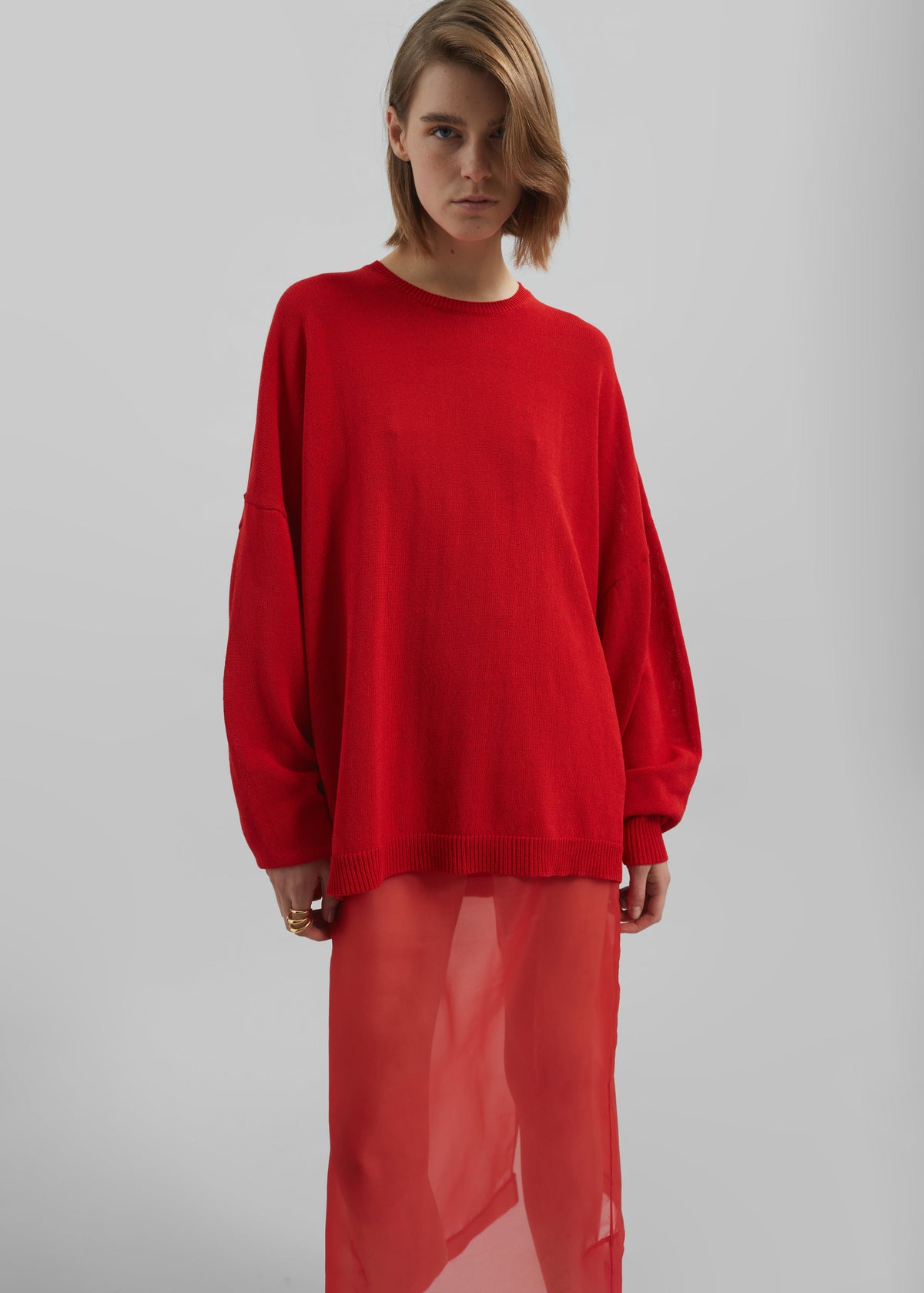Basel Crew Neck Sweater - Red β view 3 of 7