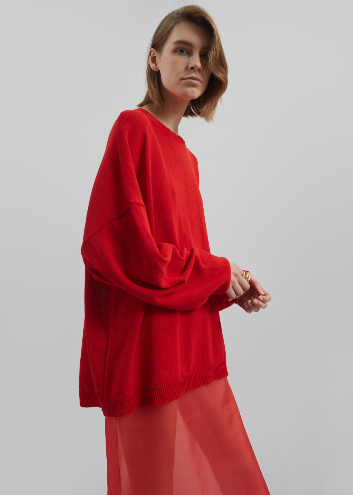 Basel Crew Neck Sweater - Red β view 1 of 7