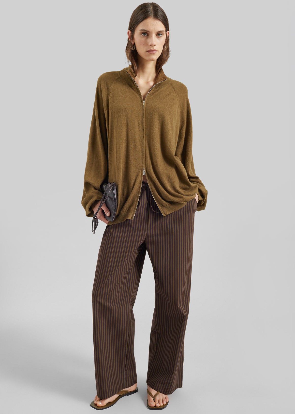 Baxe Knit Track Jacket - Dark Camel β view 9 of 12