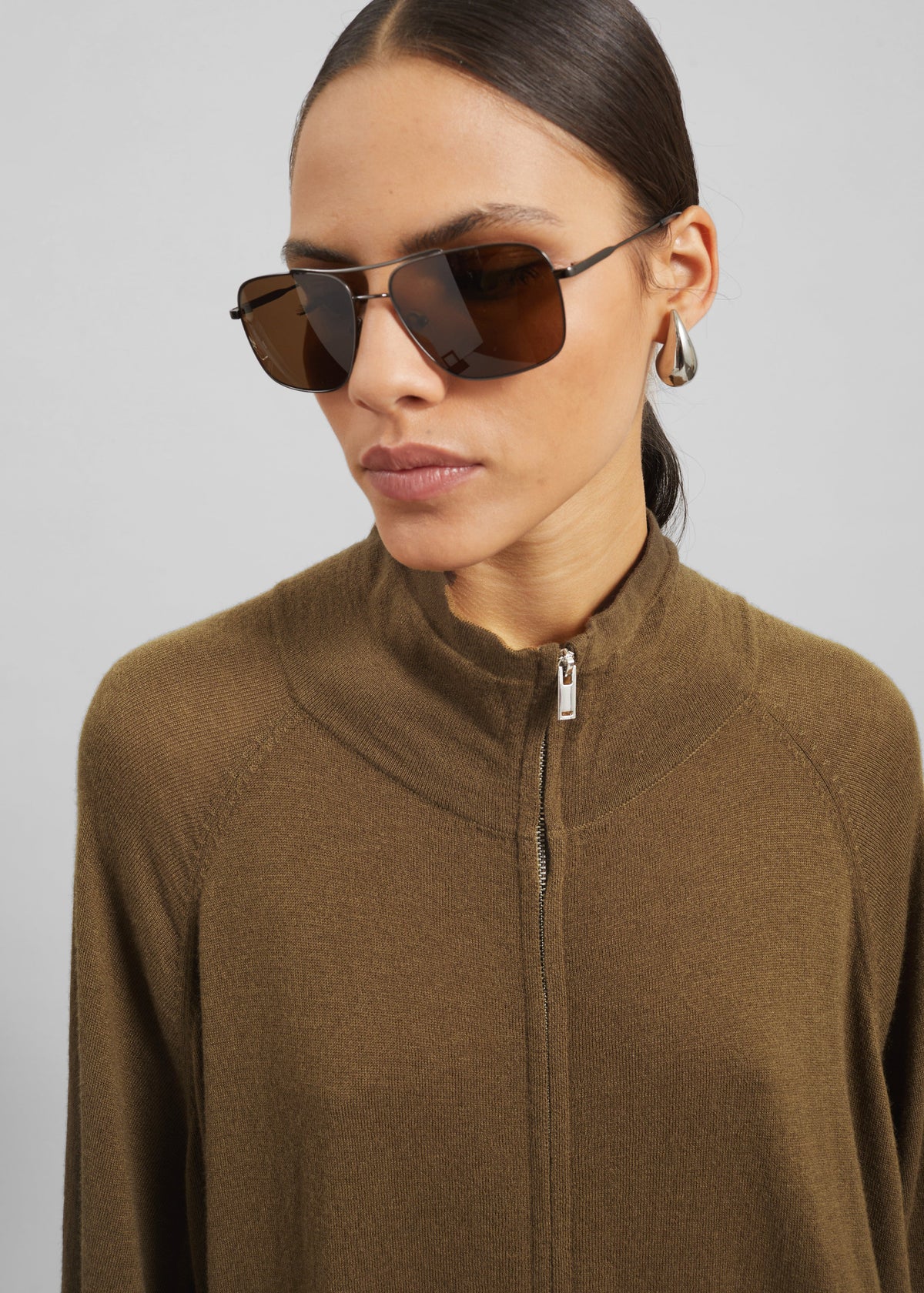 Baxe Knit Track Jacket - Dark Camel β view 3 of 12
