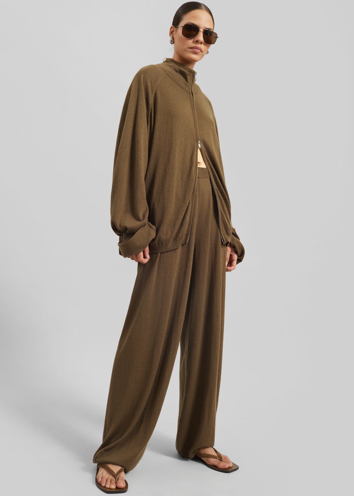 Baxe Knit Track Jacket - Dark Camel β view 5 of 12