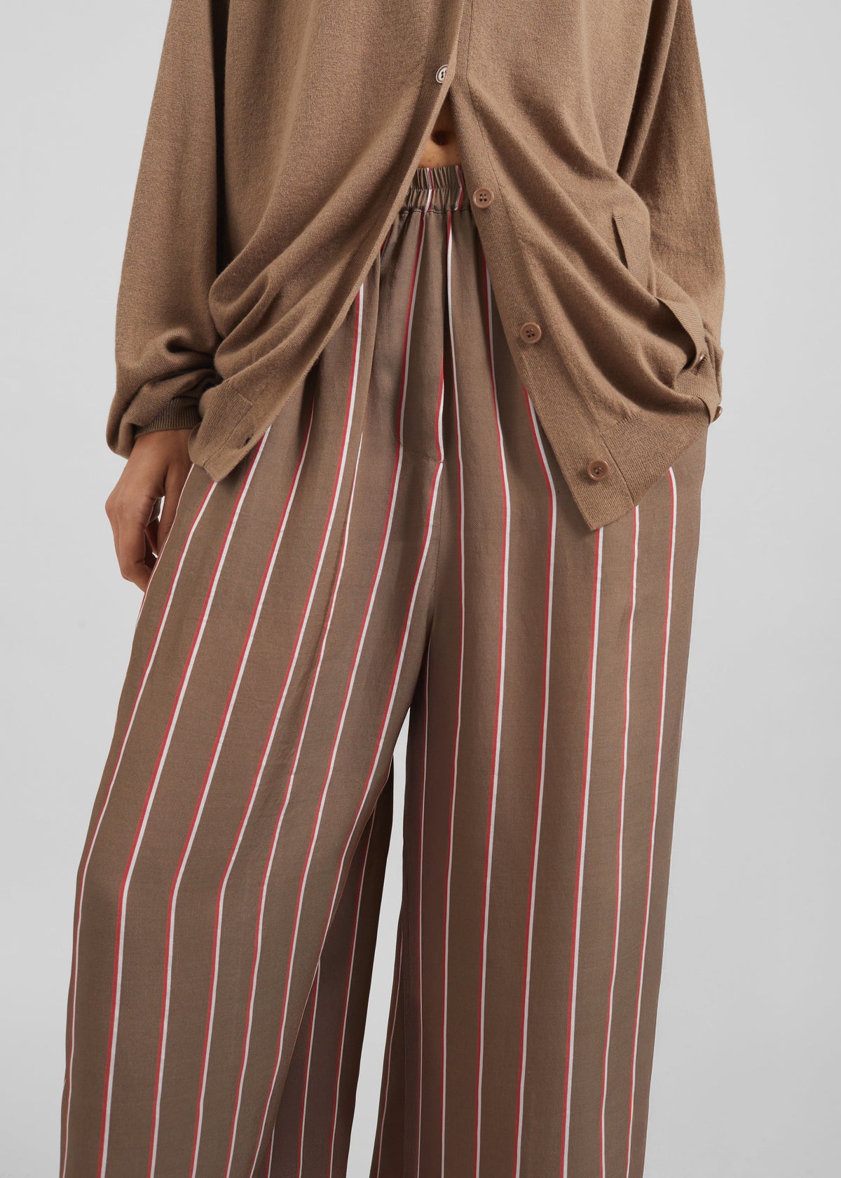 Baxter Fluid Track Pants - Brown Multi Stripe β view 4 of 7