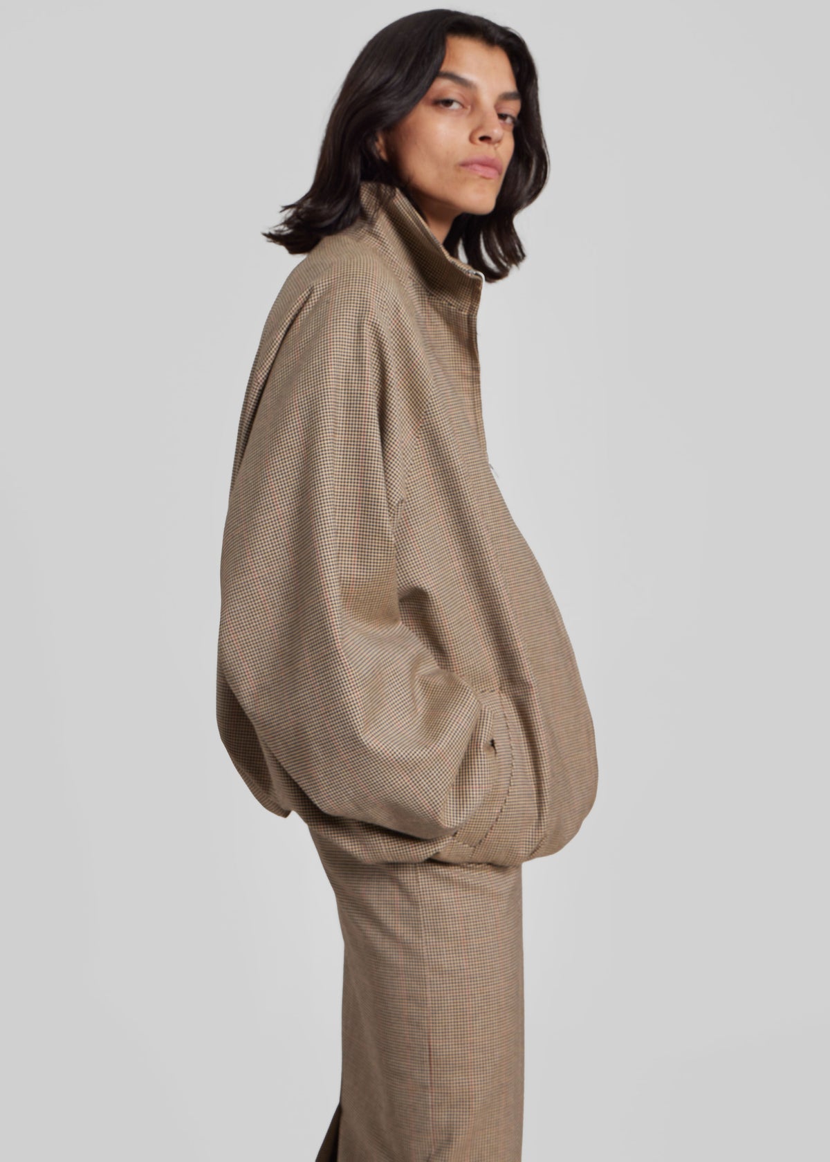 Baxter Houndstooth Track Jacket - Beige β view 9 of 11