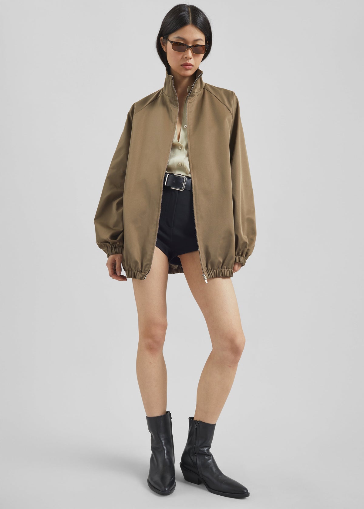 Baxter Lustrous Track Jacket - Moss Green β view 8 of 13