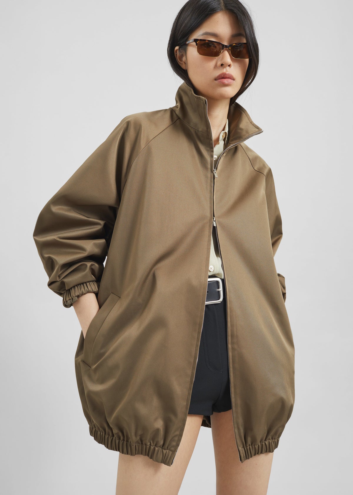 Baxter Lustrous Track Jacket - Moss Green β view 9 of 13