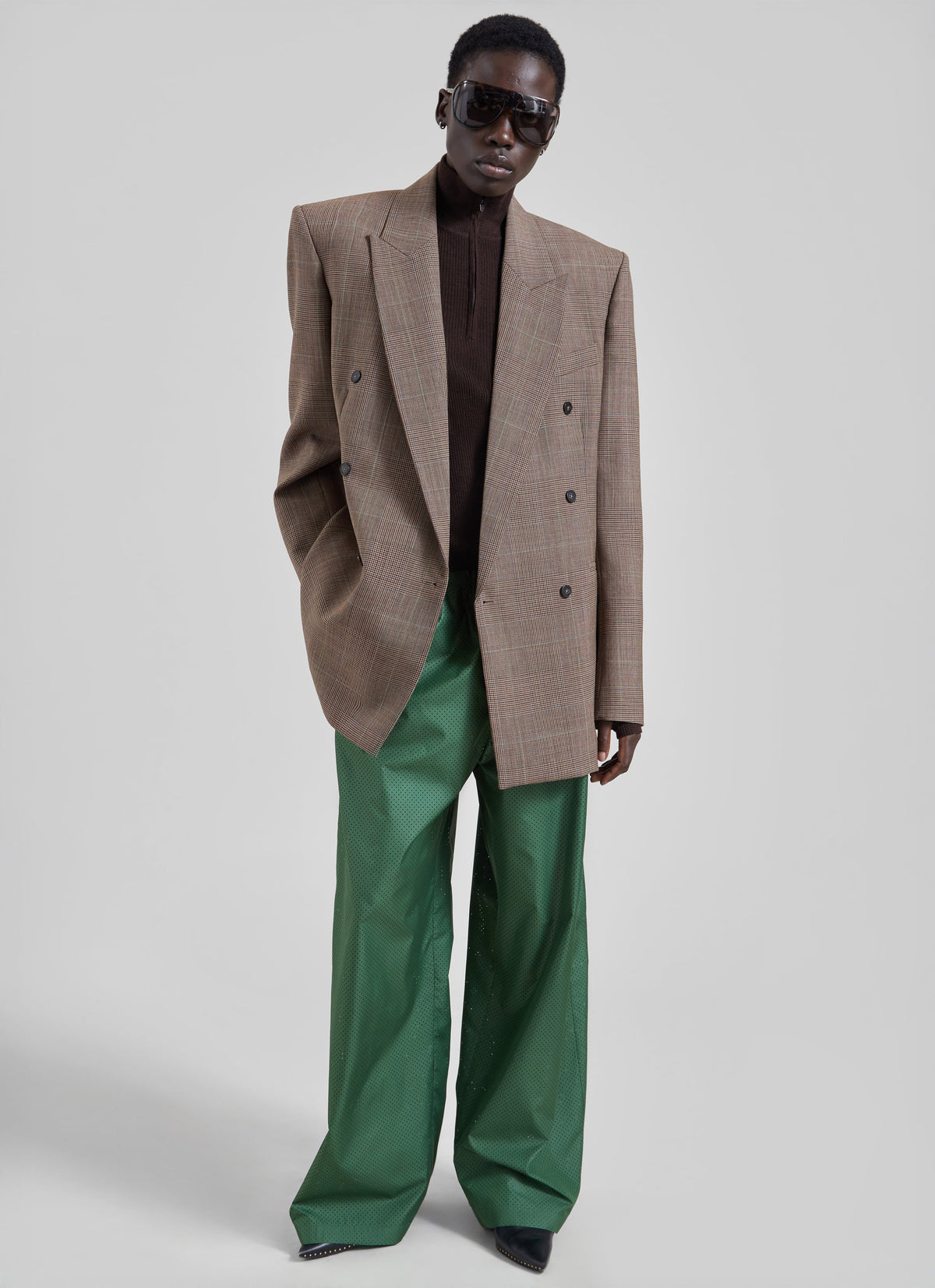 Baxter Perforated Track Pants - Hunter Green β view 5 of 9