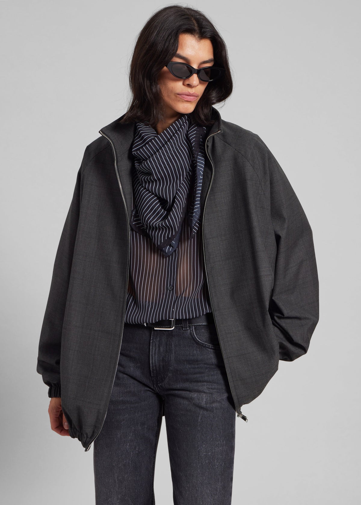 Baxter Plaid Track Jacket - Dark Grey β view 6 of 14