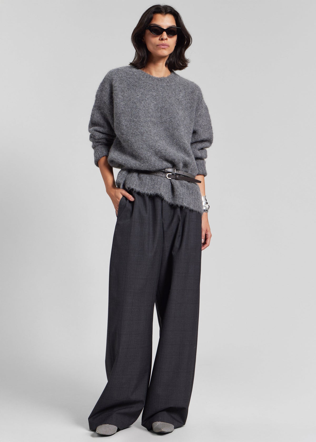 Baxter Plaid Track Pants - Dark Grey β view 1 of 10