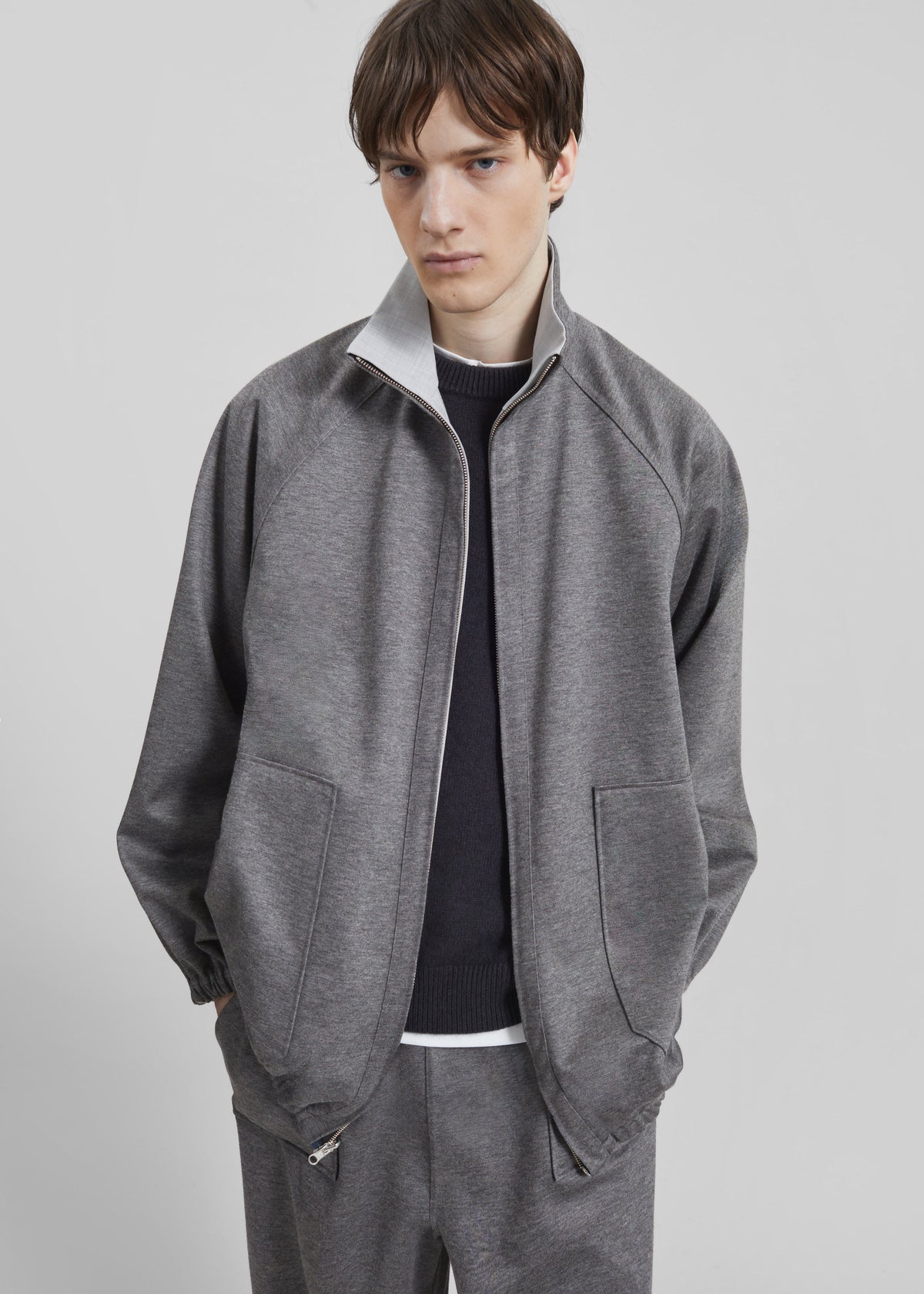 Baxter Reversible Track Jacket - Grey Melange β view 7 of 13