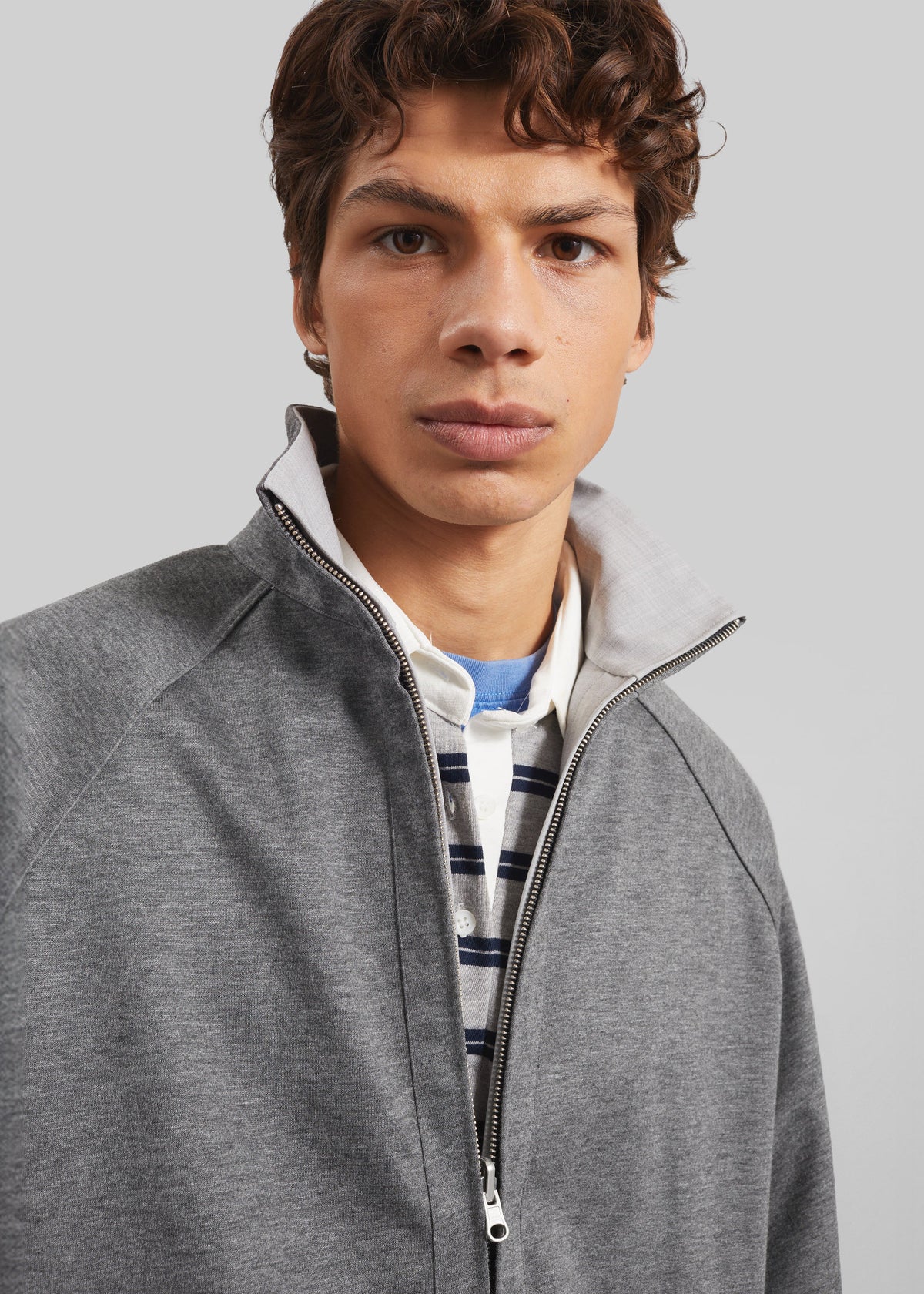 Baxter Reversible Track Jacket - Grey Melange β view 5 of 13