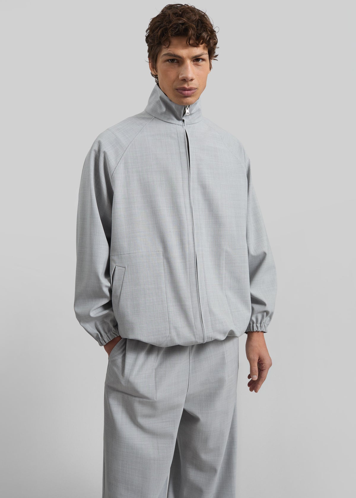 Baxter Reversible Track Jacket - Grey Melange β view 2 of 13