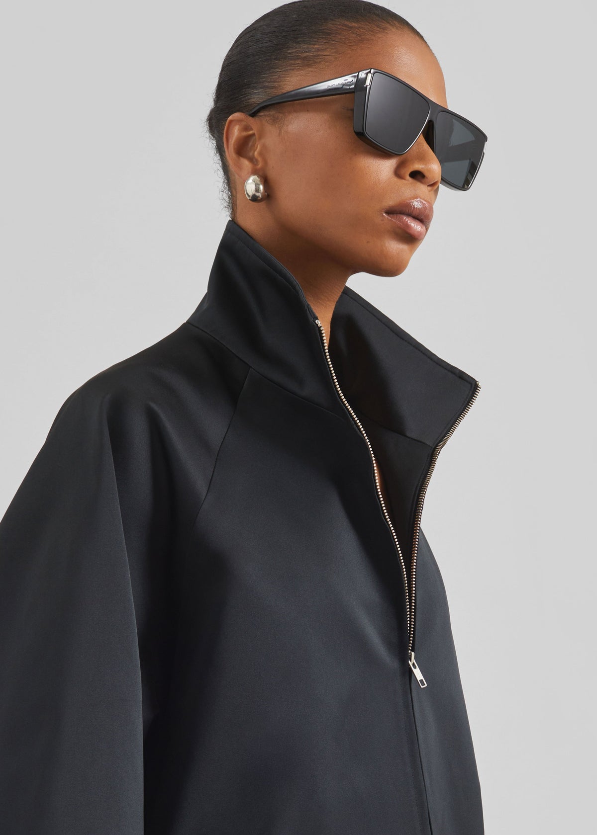 Baxter Satin Track Jacket - Black β view 4 of 8