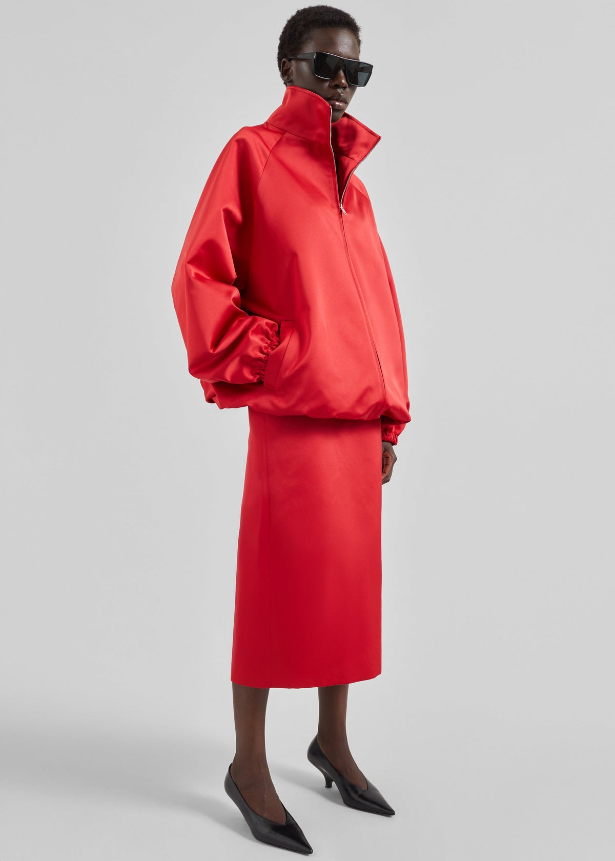 Baxter Satin Track Jacket - Red β view 1 of 1