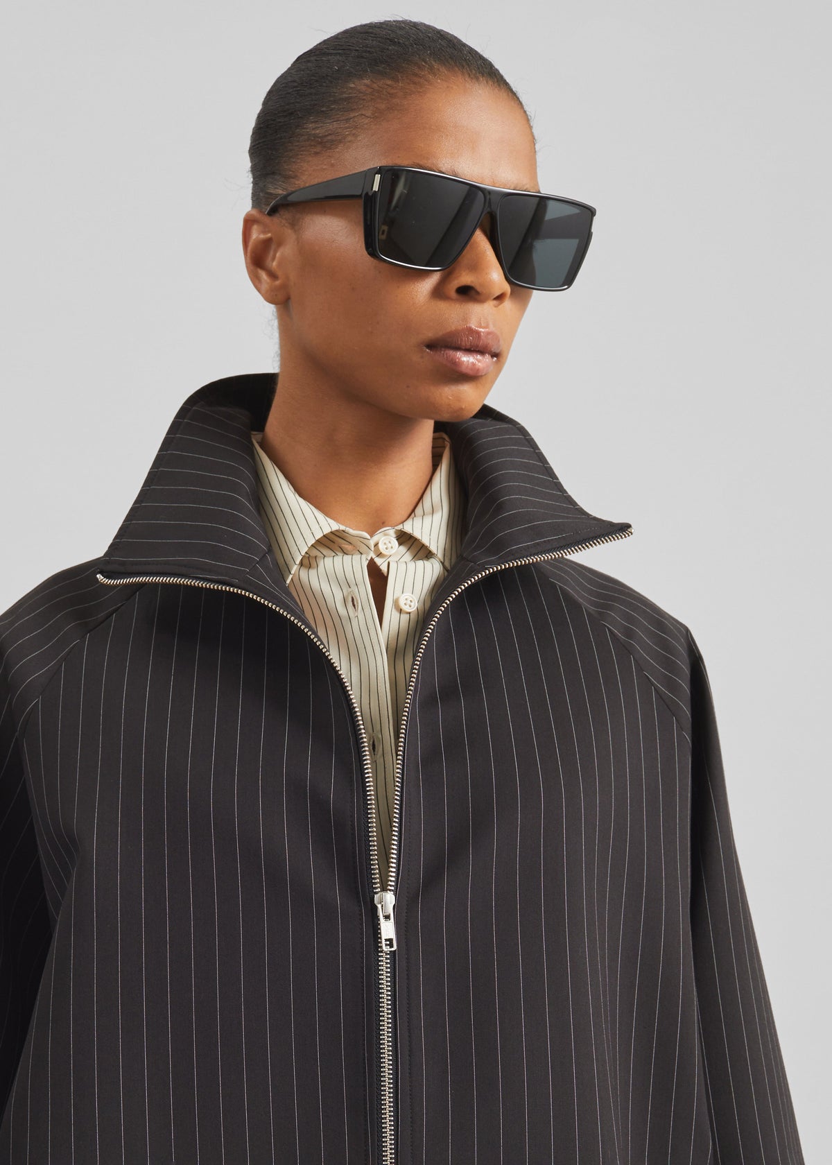 Baxter Track Jacket - Black/White Pinstripe β view 3 of 7