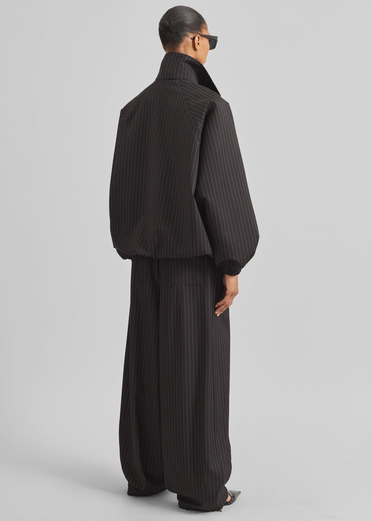 Baxter Track Jacket - Black/White Pinstripe β view 6 of 7