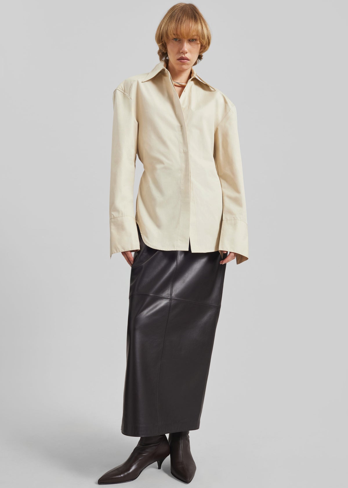 Bec Padded Shirt - Beige β view 3 of 10