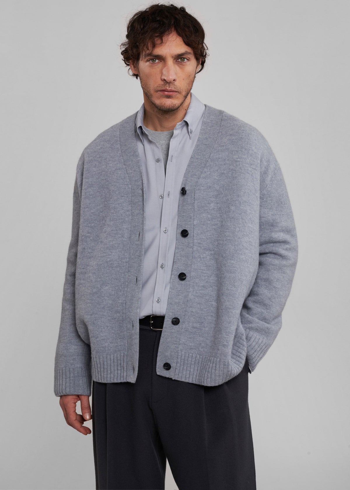 Beck Wool Cardigan - Light Grey β view 1 of 8