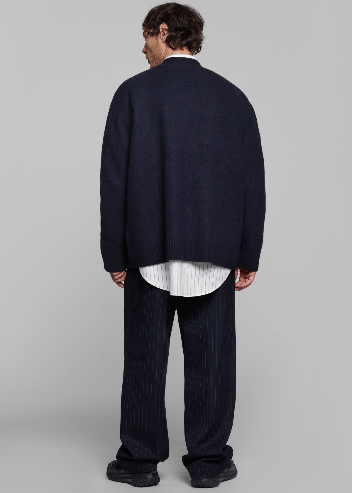 Beck Wool Cardigan - Navy β view 6 of 7