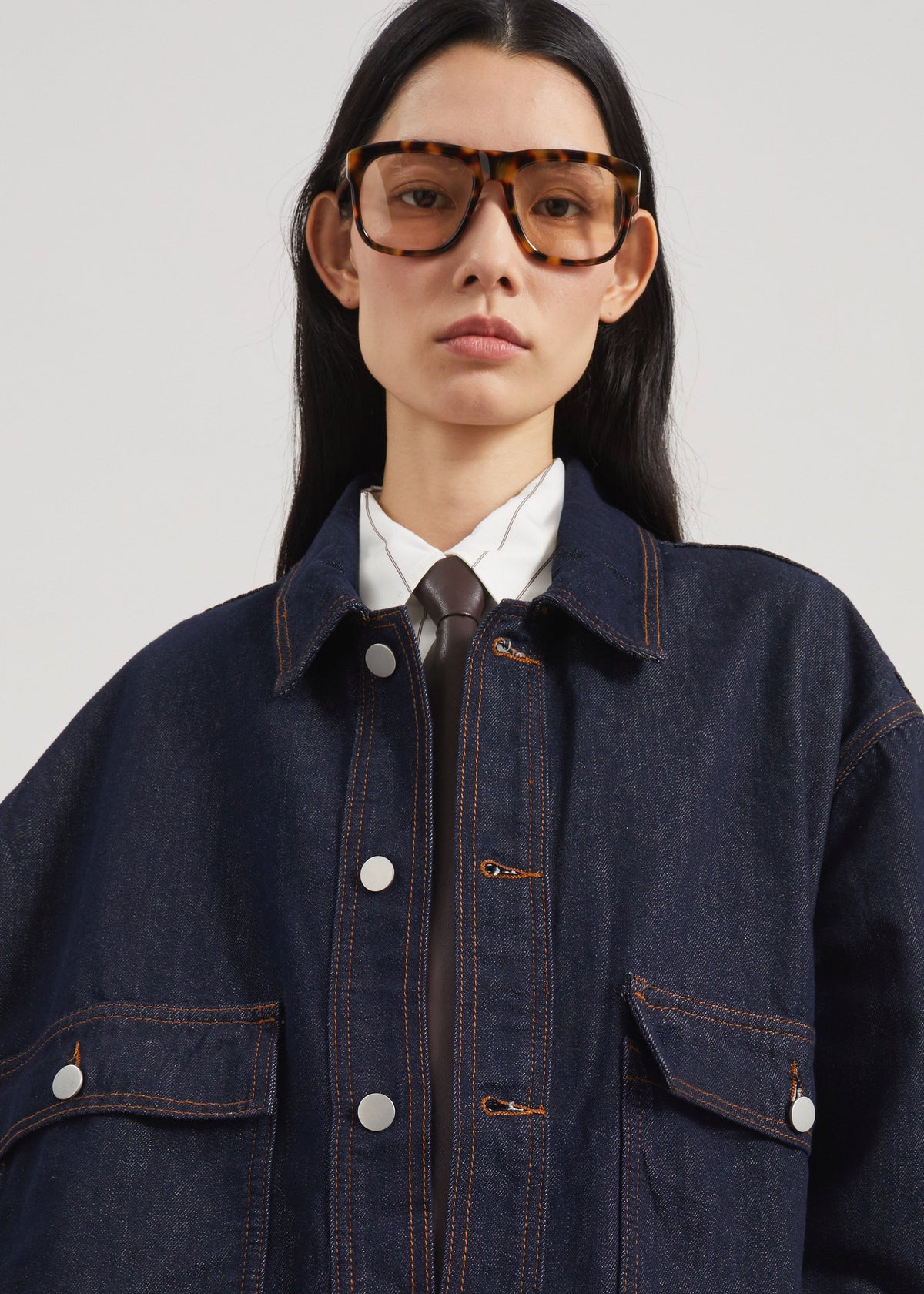 Belden Boxy Denim Jacket - Dark Wash β view 3 of 7