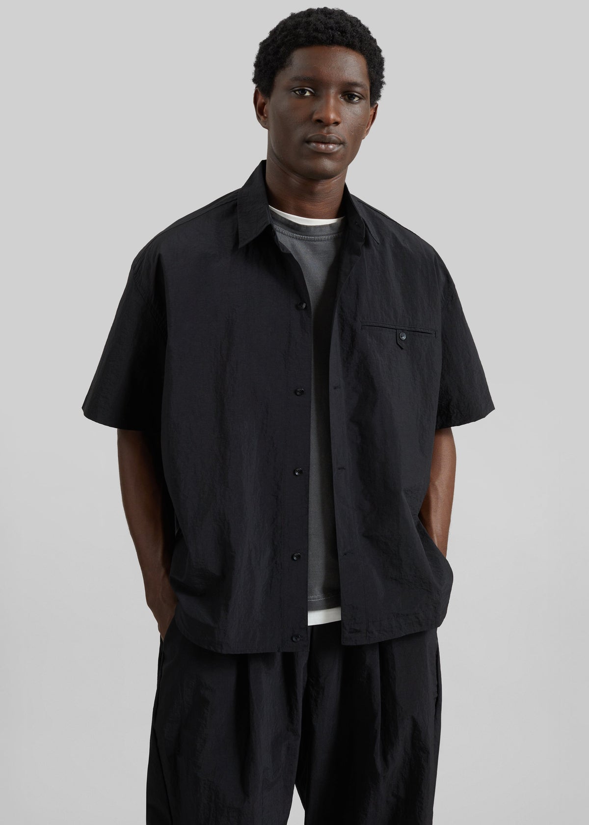 Belem Drawstring Shirt - Black β view 2 of 7