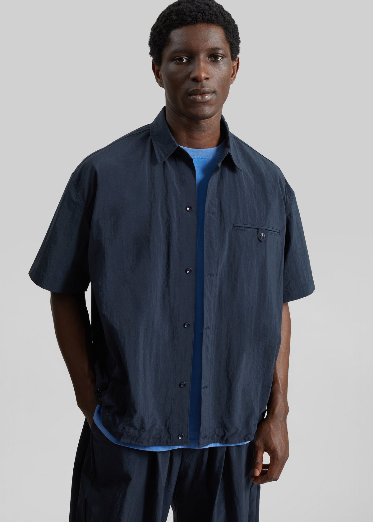 Belem Drawstring Shirt - Navy β view 4 of 6