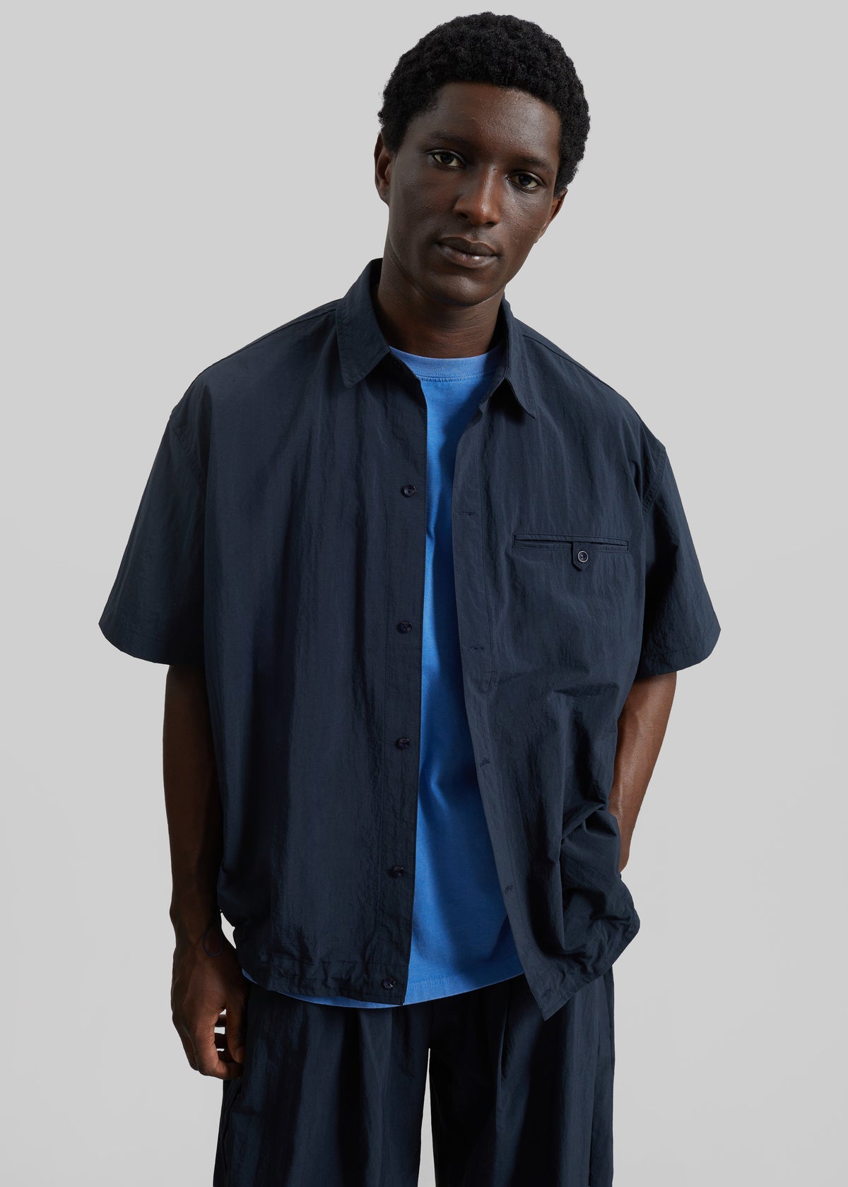 Belem Drawstring Shirt - Navy β view 1 of 6