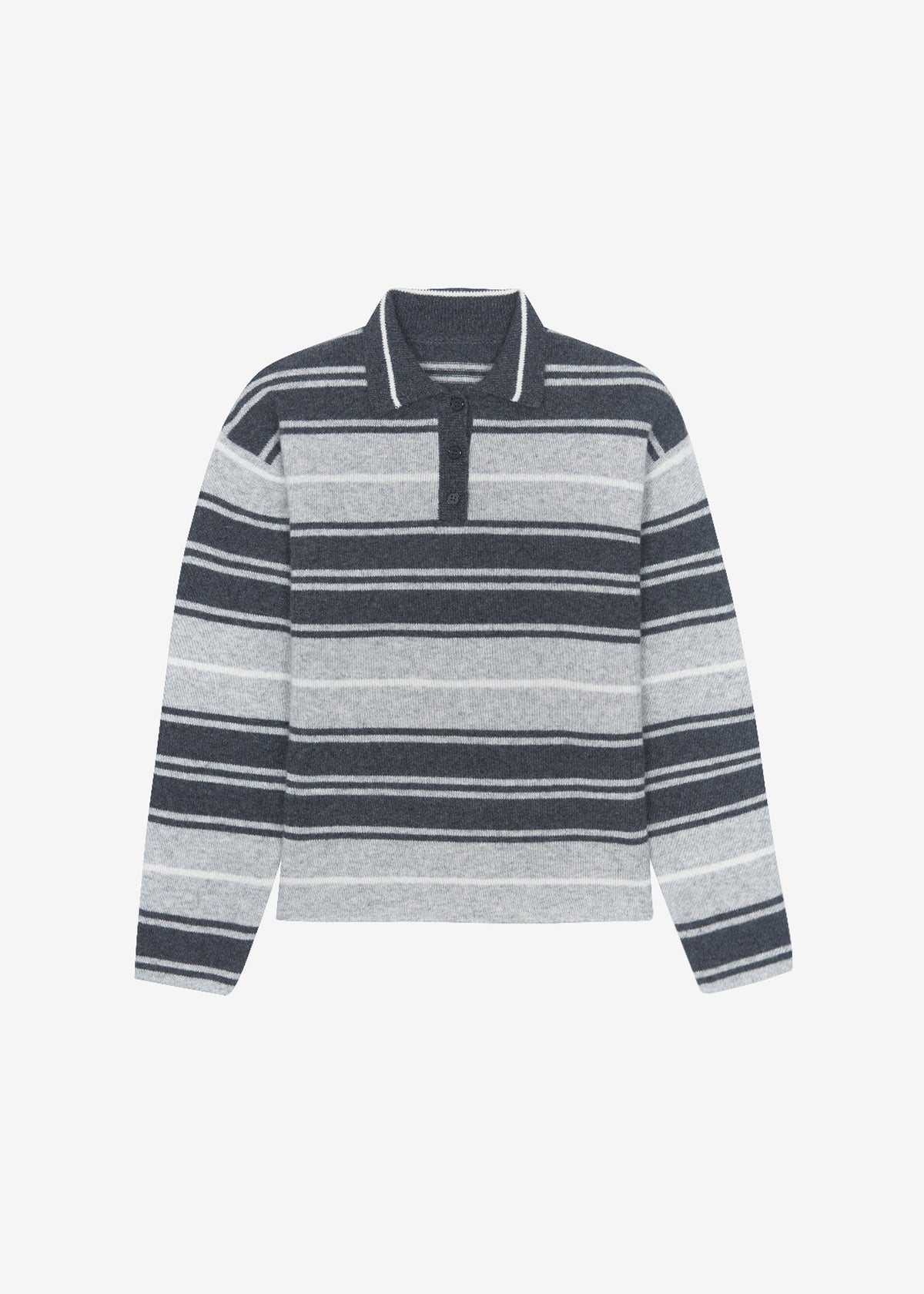 Belize Knit Polo Sweater - Grey Stripe β view 11 of 11