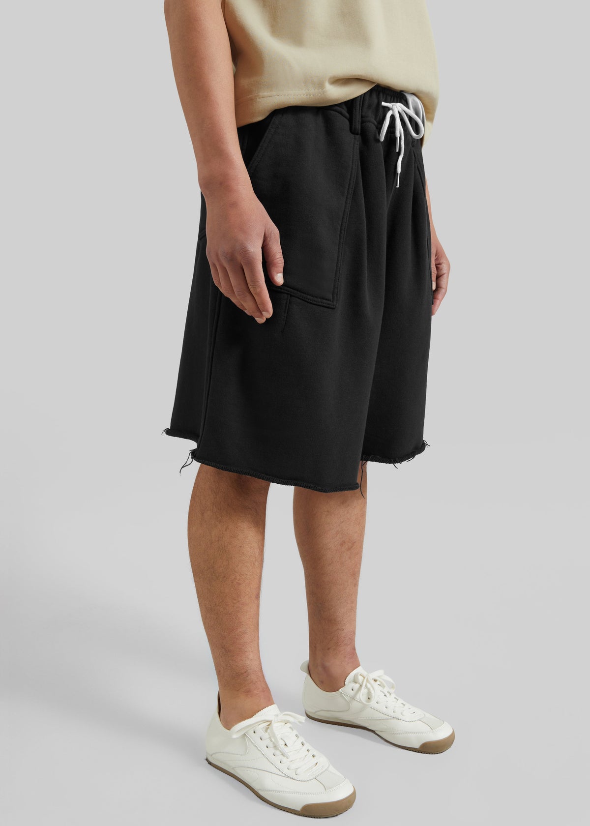 Bellino Raw Hem Sweatshorts - Black β view 5 of 7