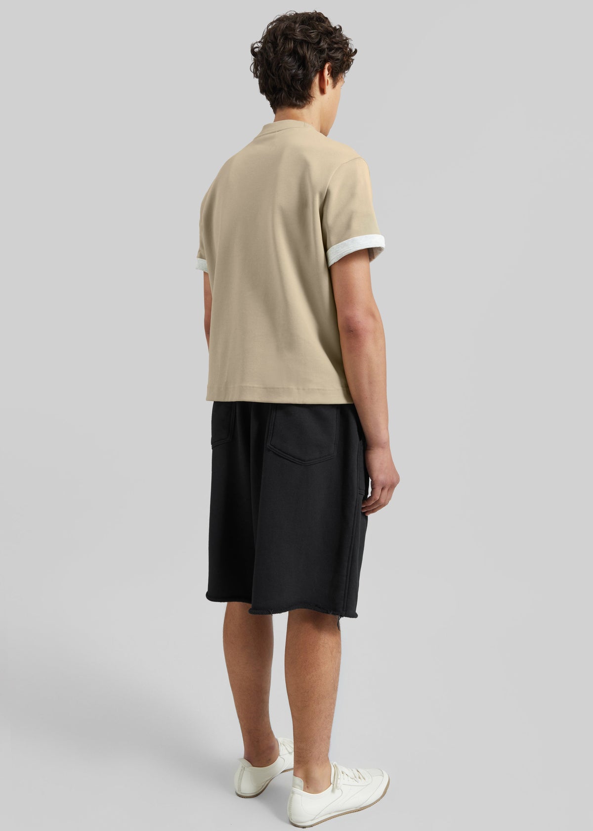 Bellino Raw Hem Sweatshorts - Black β view 6 of 7