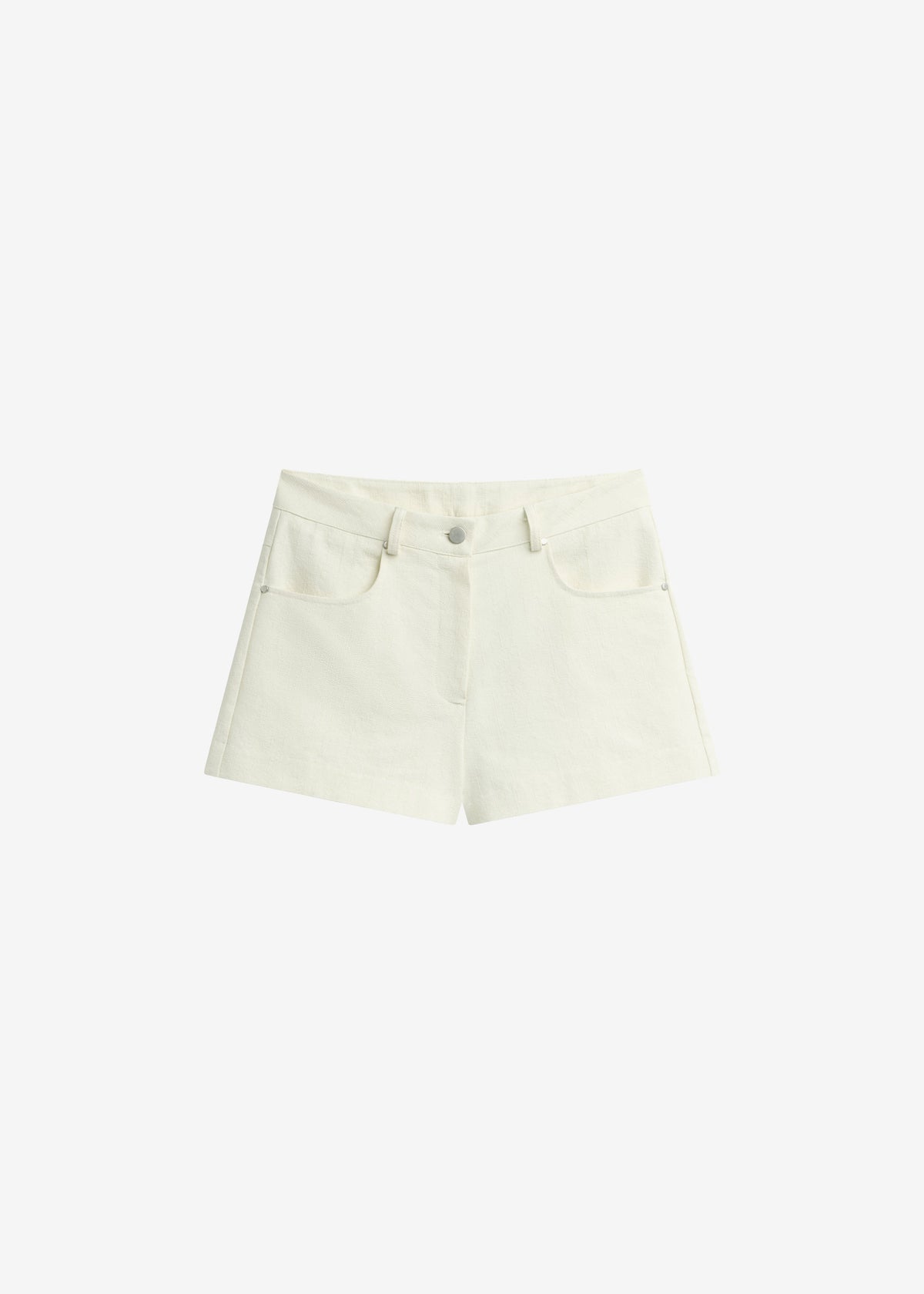 Belma Textured Mini Shorts - Cream β view 8 of 8