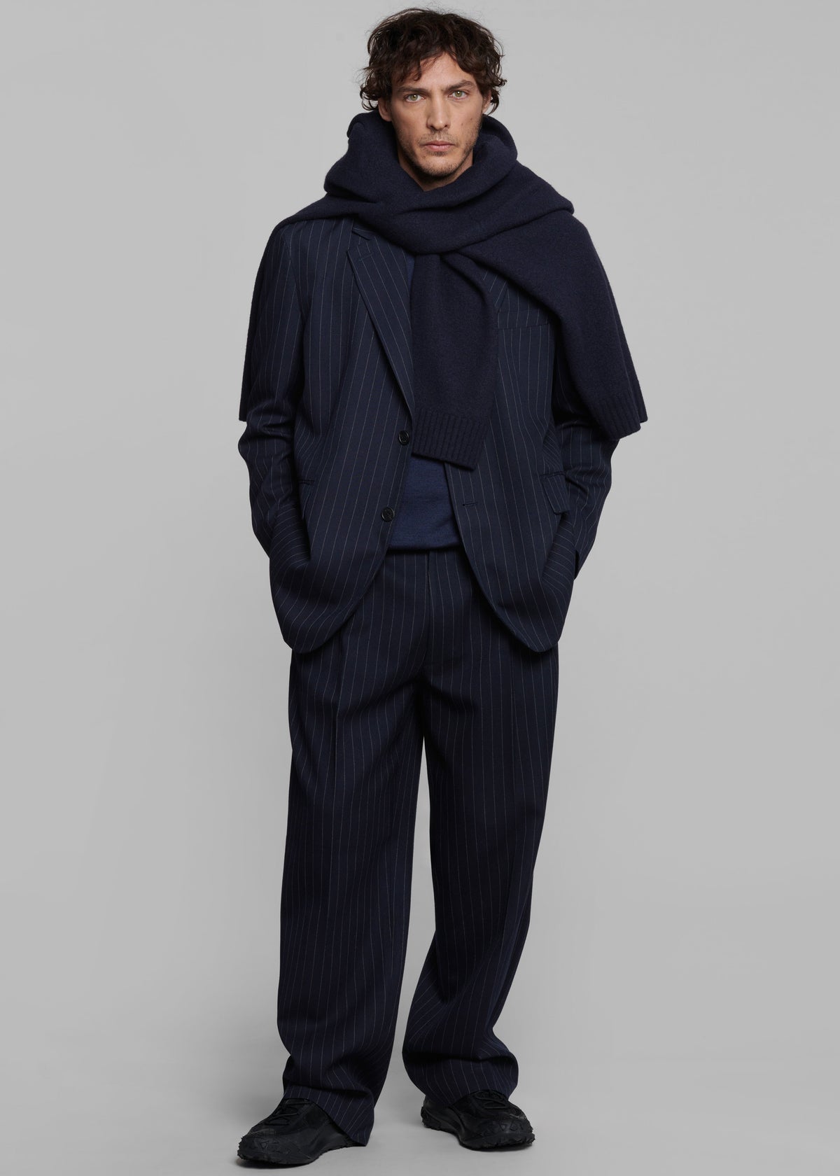 Beo Suit Pants - Navy/White Pinstripe β view 7 of 12