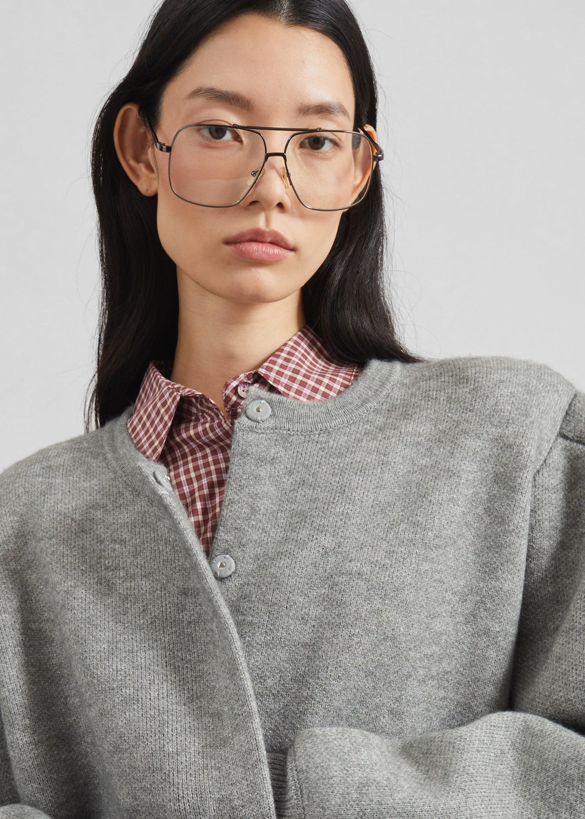 Bergen Padded Knit Cardigan - Grey β view 8 of 9