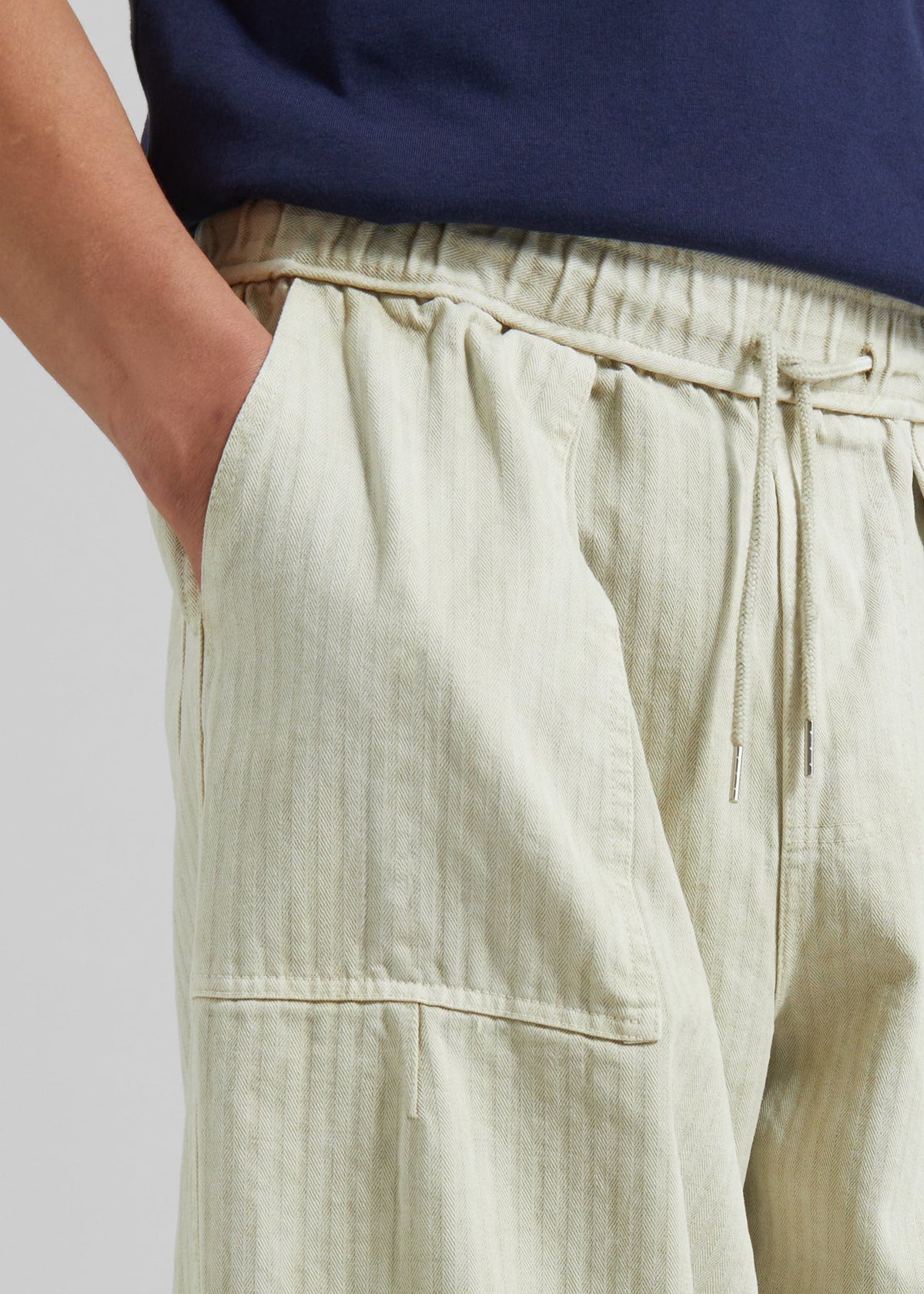 Bernay Herringbone Balloon Pants - Beige β view 6 of 8