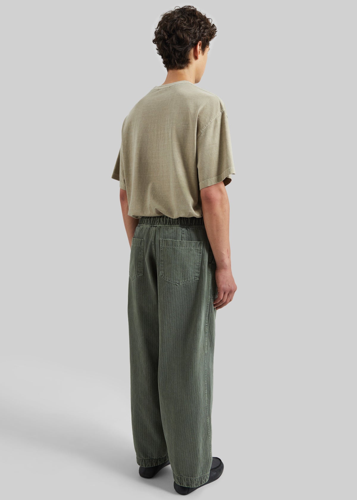 Bernay Herringbone Balloon Pants - Pale Olive β view 8 of 9