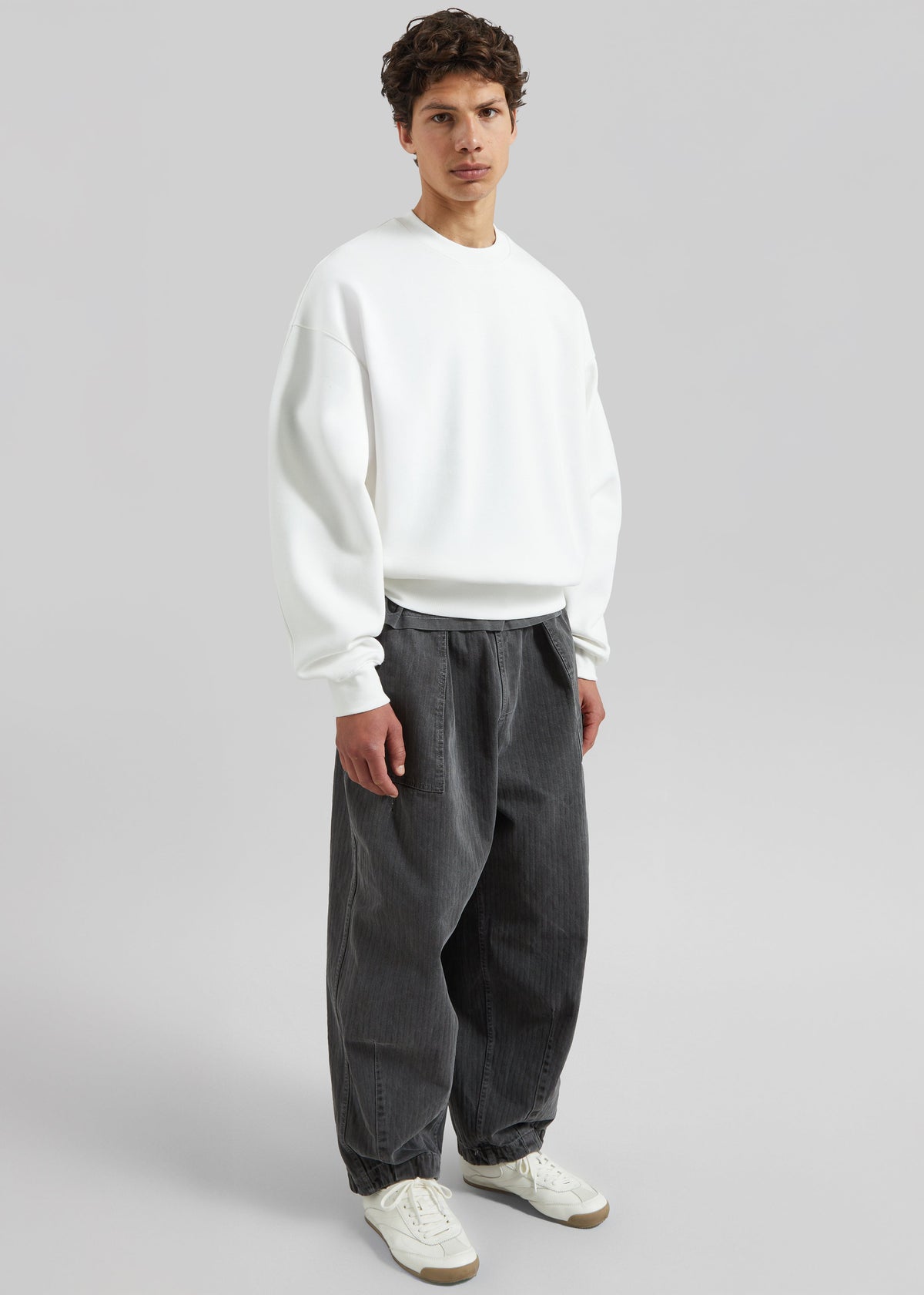 Bernay Herringbone Balloon Pants - Slate Grey β view 1 of 7
