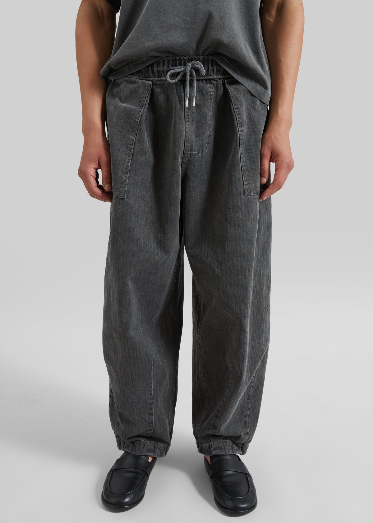 Bernay Herringbone Balloon Pants - Slate Grey β view 2 of 7