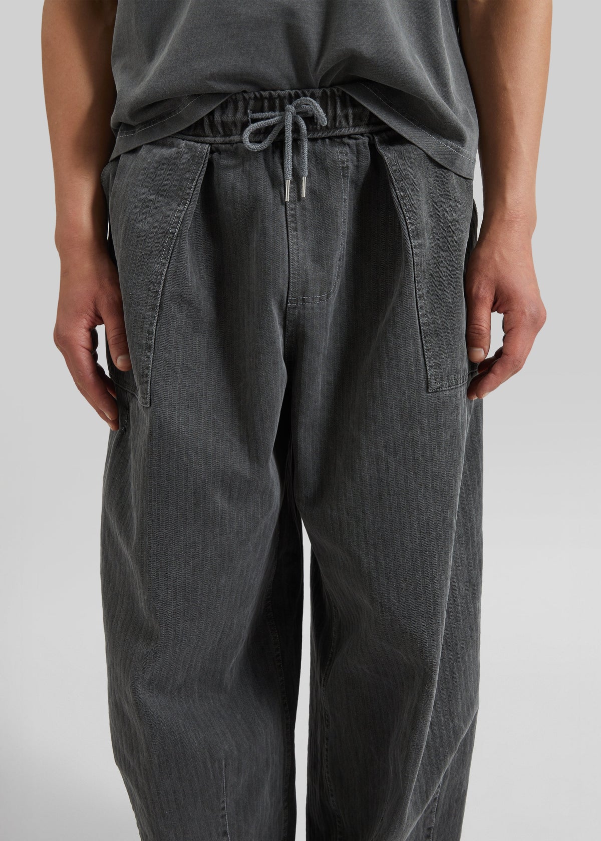 Bernay Herringbone Balloon Pants - Slate Grey β view 4 of 7