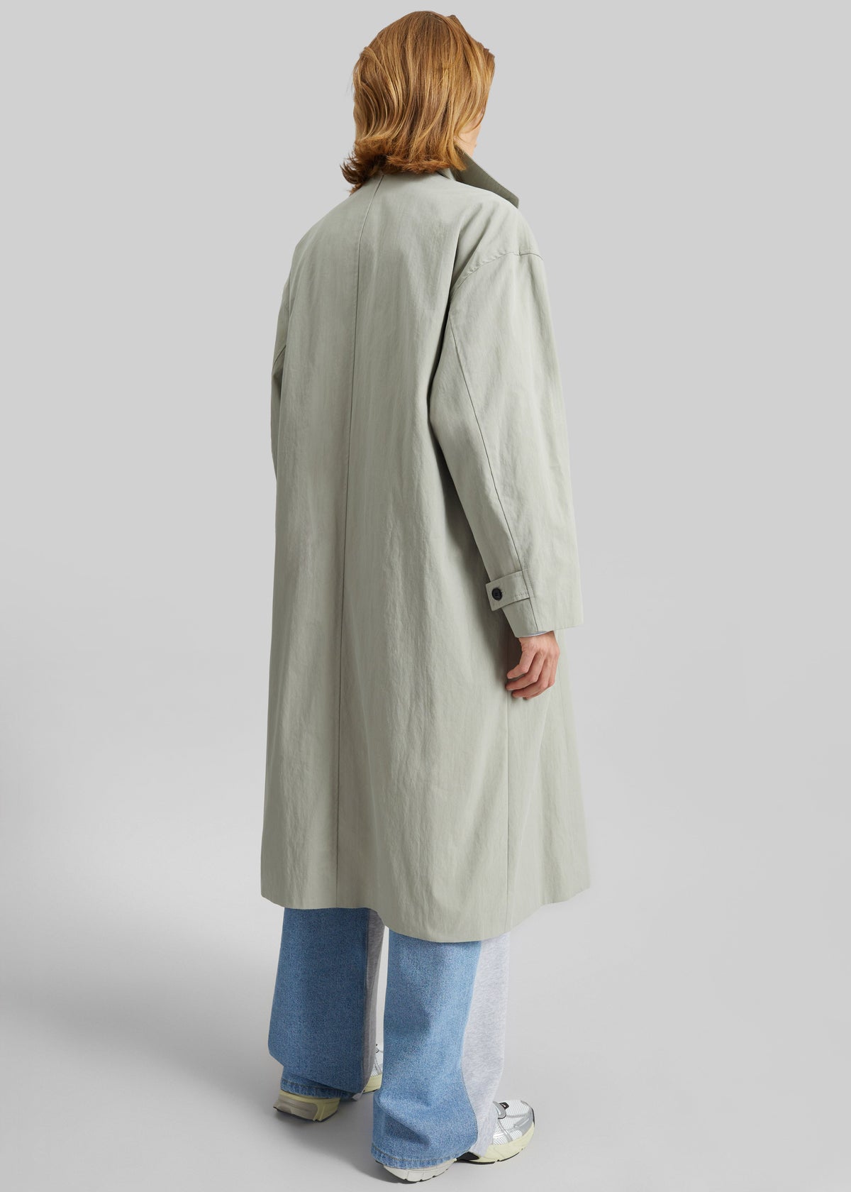 Besme Layered Trench Coat - Sage β view 8 of 9