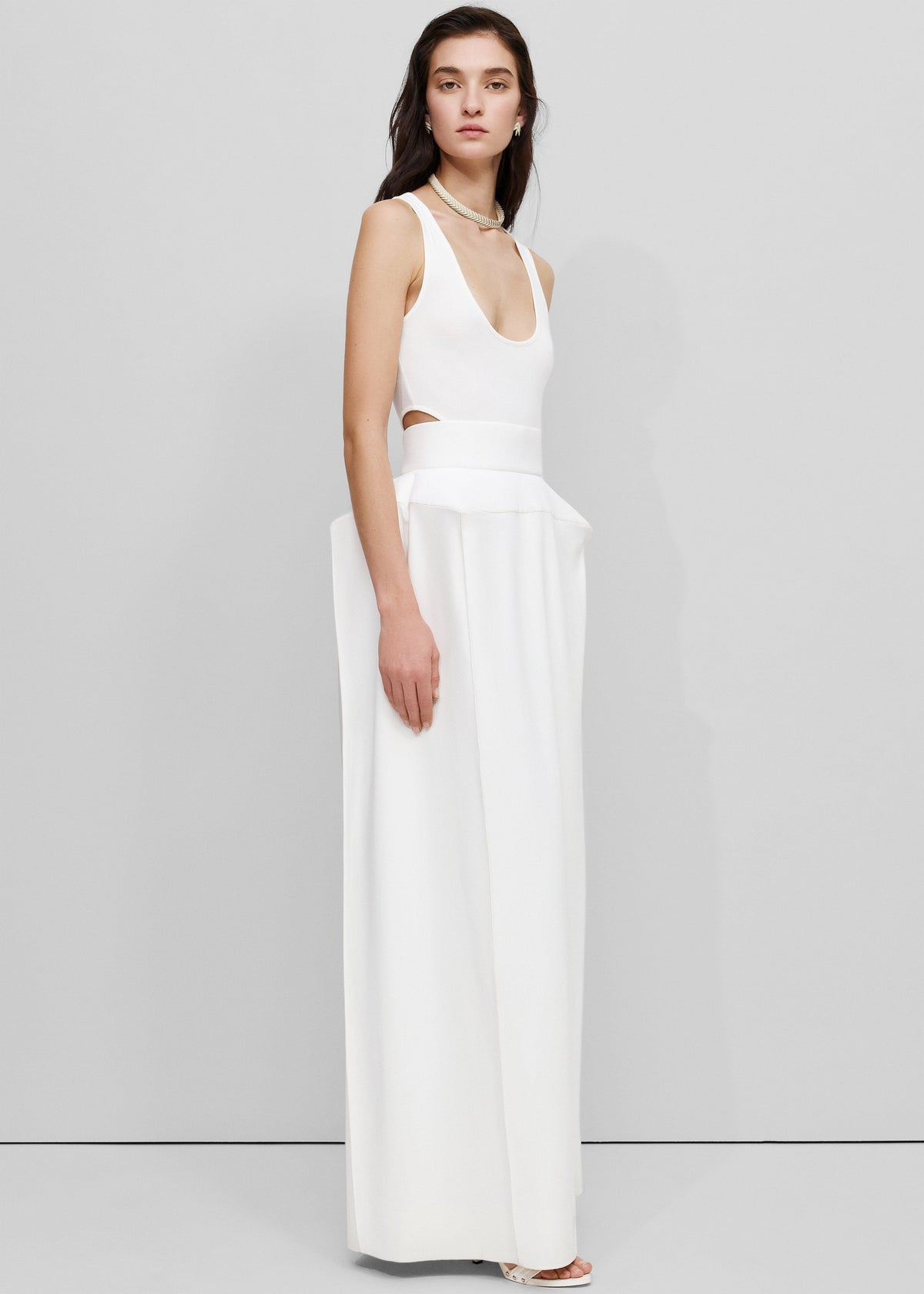 Bevza Structured Skirt - Ivory β view 5 of 7