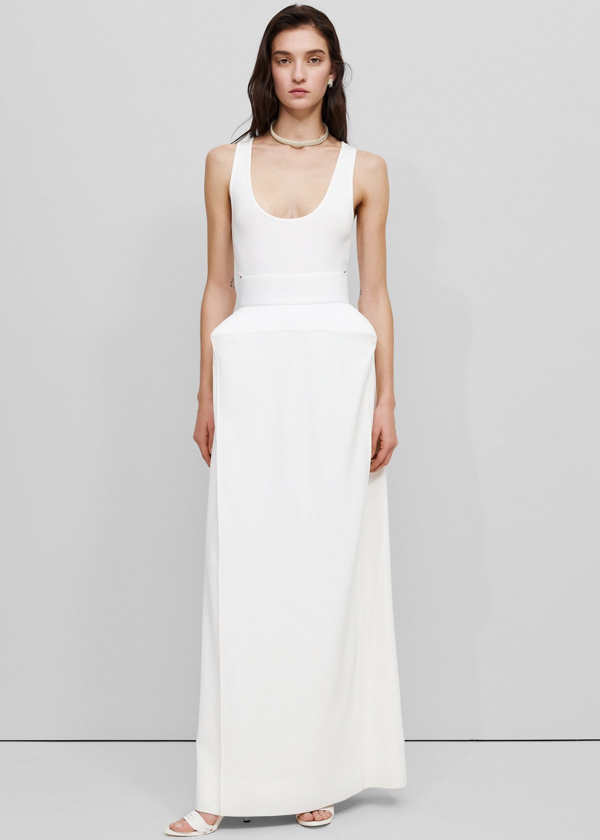 Bevza Structured Skirt - Ivory β view 4 of 7